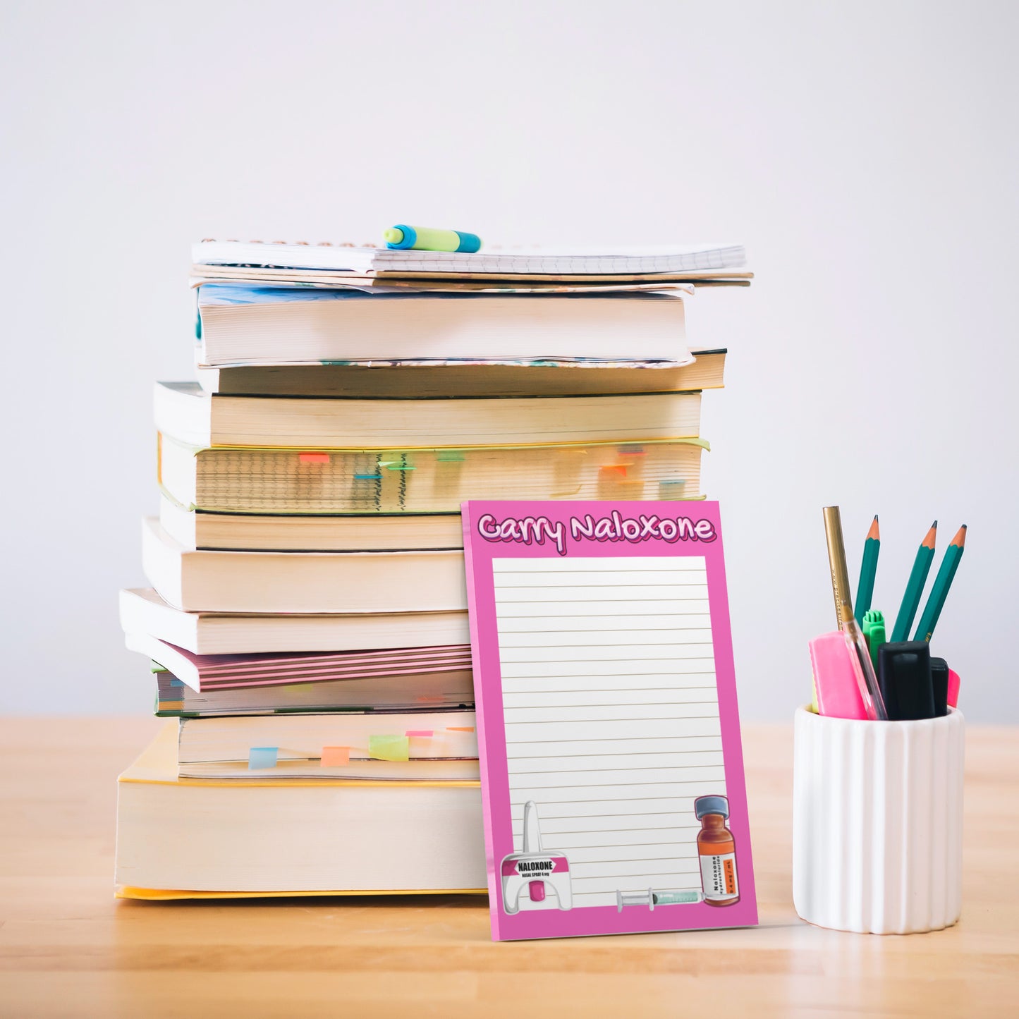 Carry Naloxone 4x6 Sticky Notes