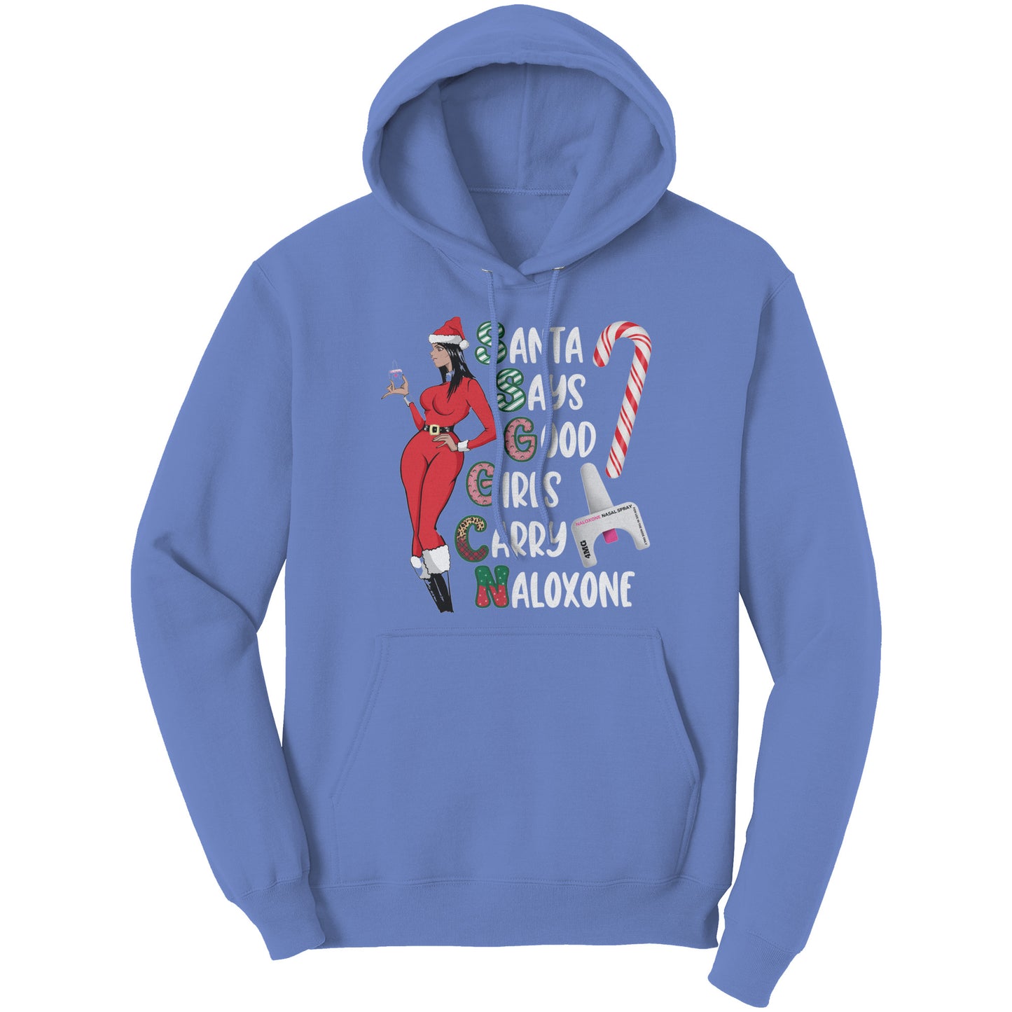 Harm Reduction Christmas, Santa Says Good Girls Carry Naloxone, Overdose Awareness, Recovery,