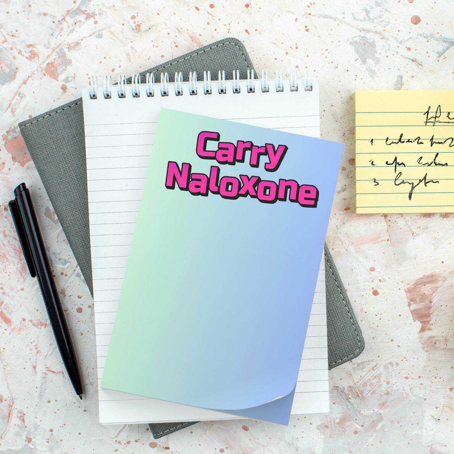 Naloxone Sticky Notepad