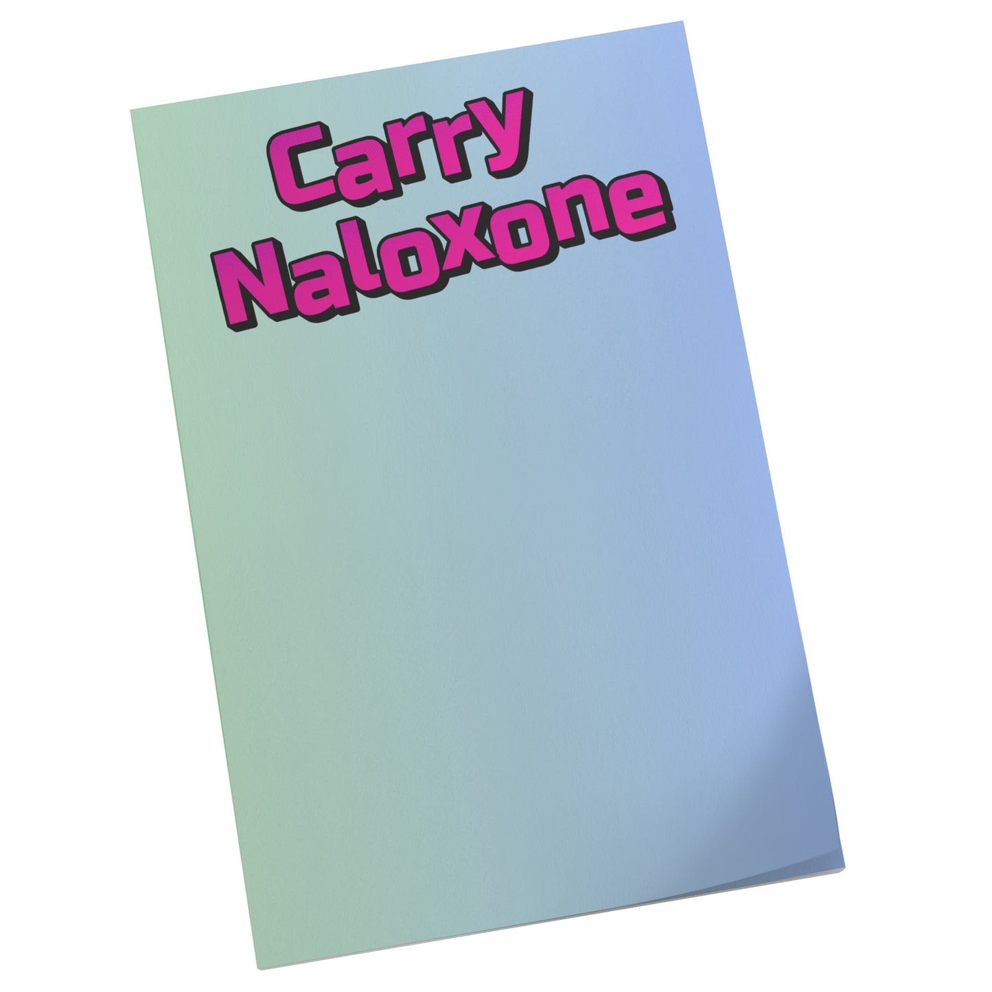 Naloxone Sticky Notepad