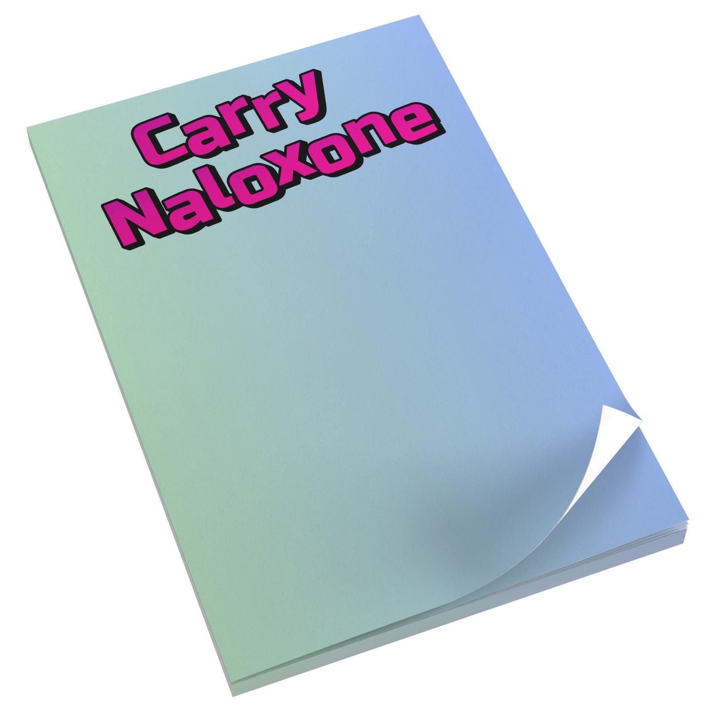 Naloxone Sticky Notepad