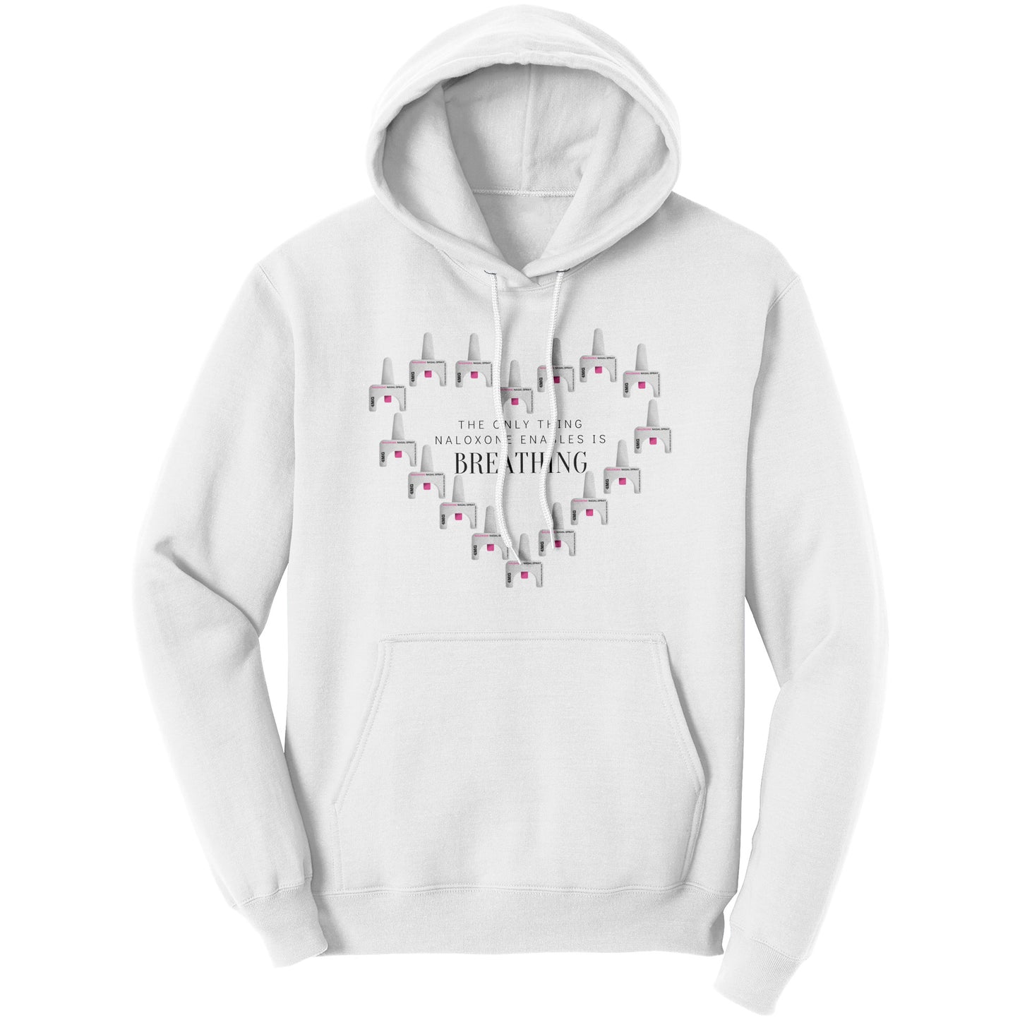 Overdose Awareness Hoodie: Naloxone Enables Breathing Hoodie