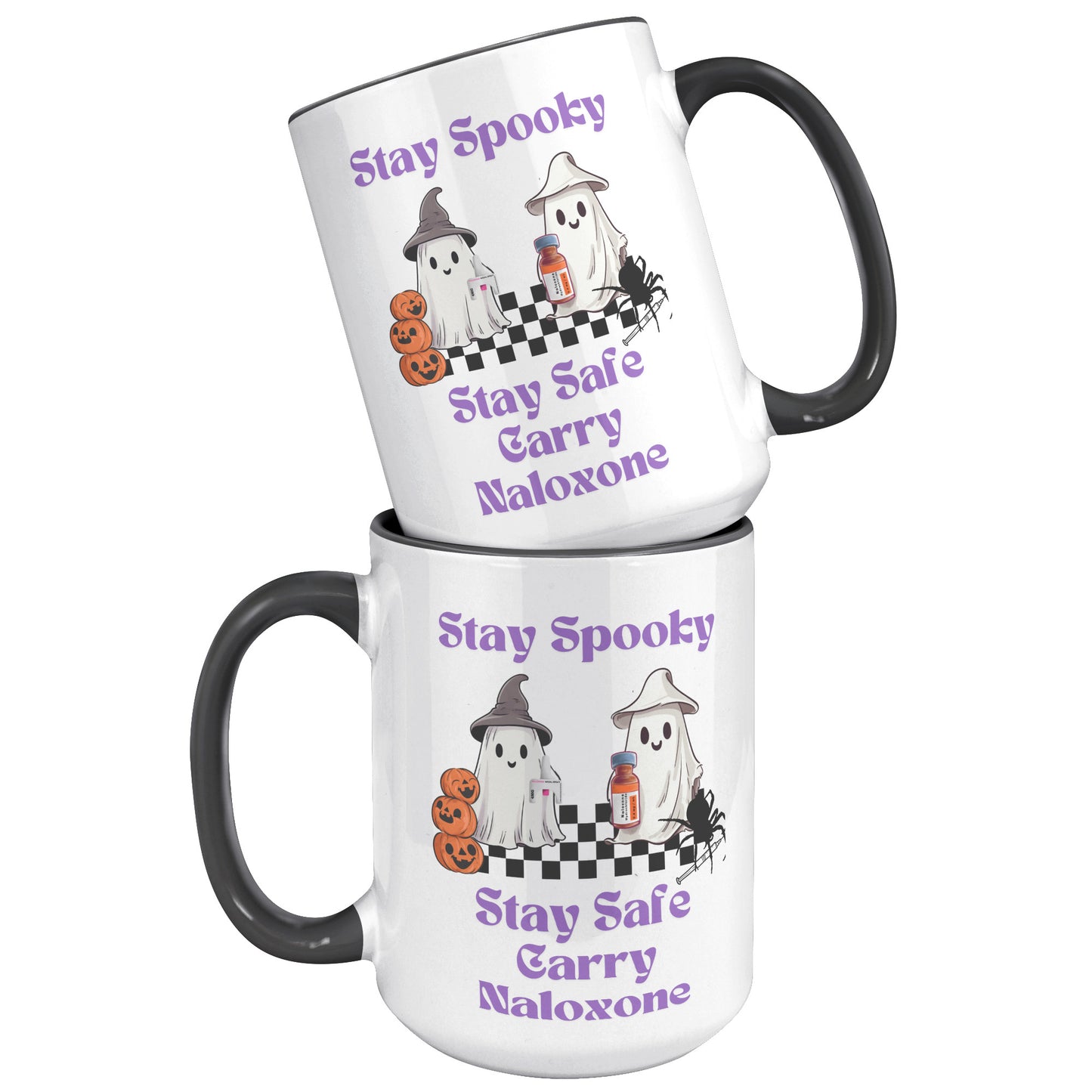 Stay Spooky, Stay Safe, Carry Naloxone Mug