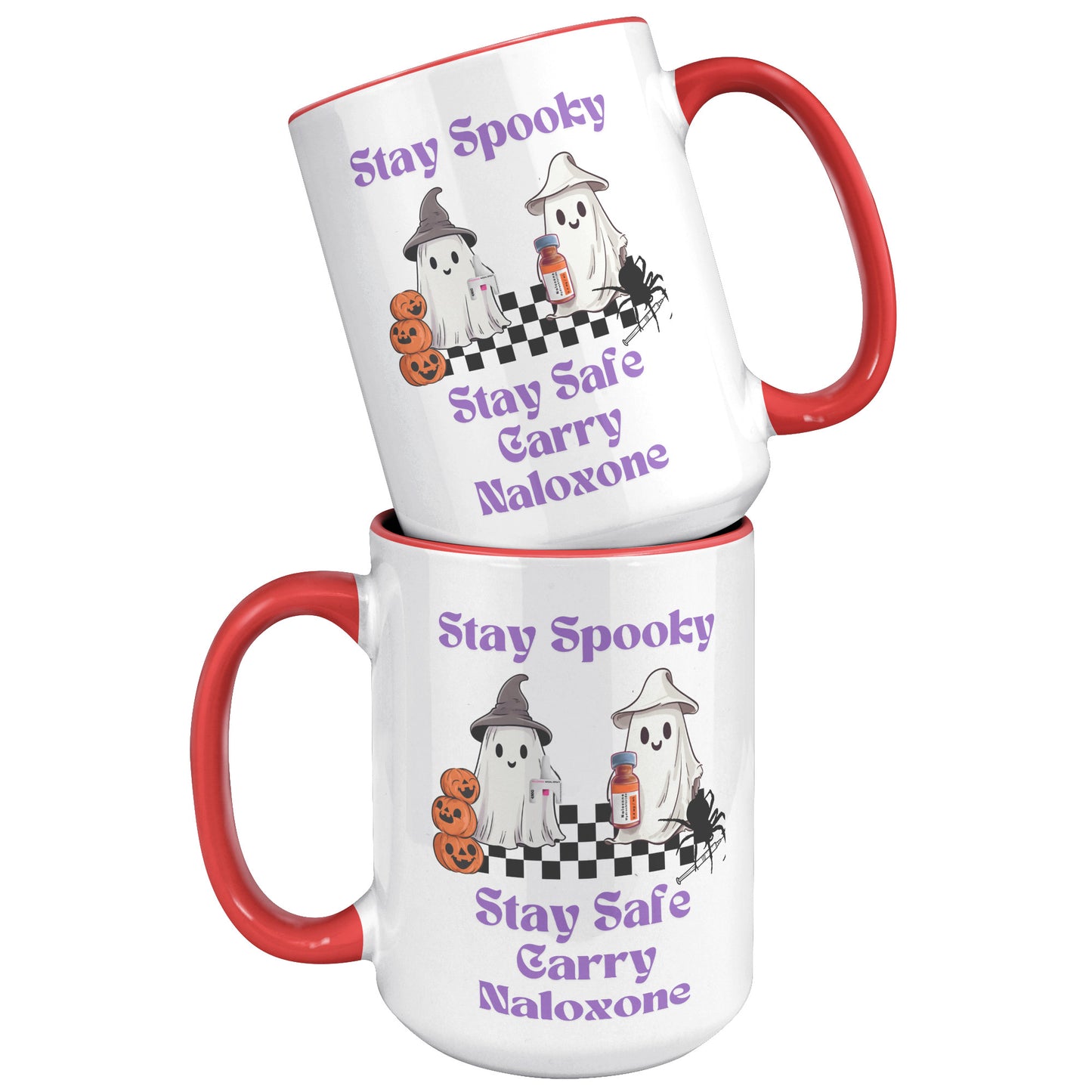Stay Spooky, Stay Safe, Carry Naloxone Mug