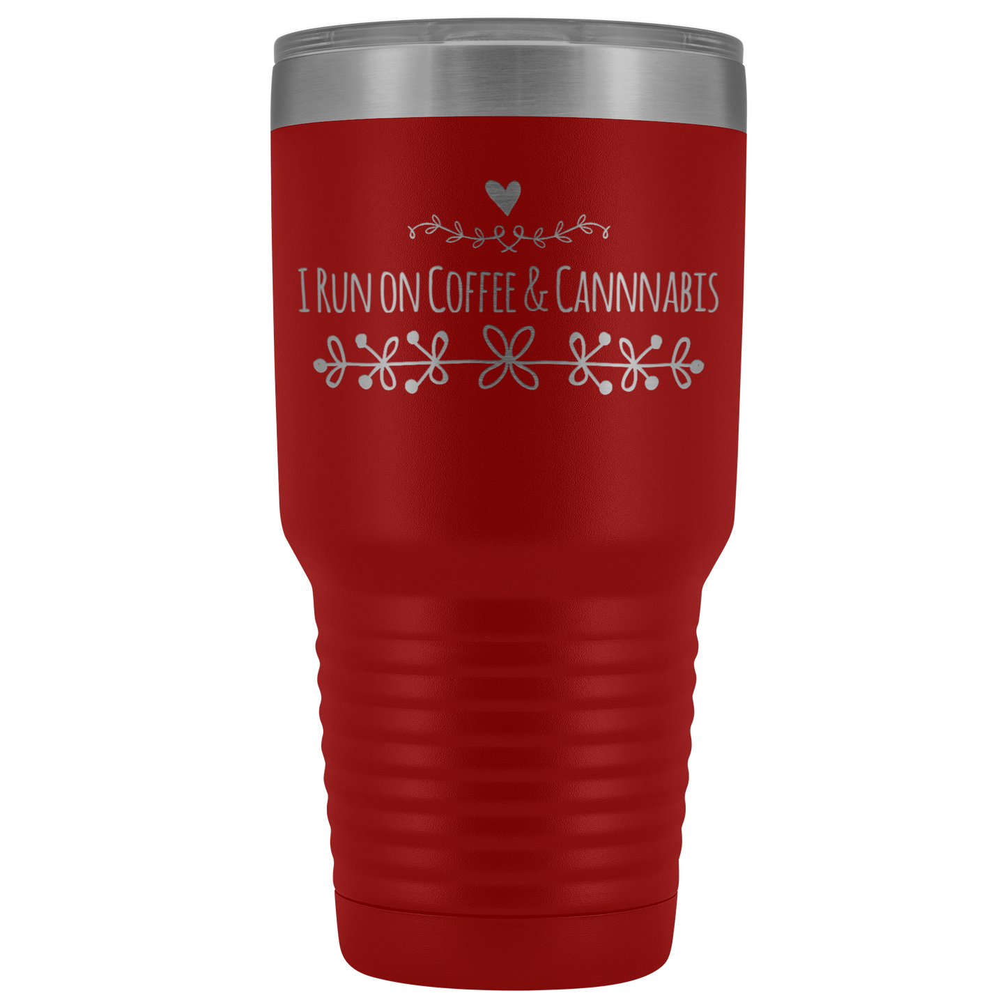 I Run On Coffee & Cannabis Travel Mug, Stoner Coffee Mug, Cannabis Mug - Gracious Concepts