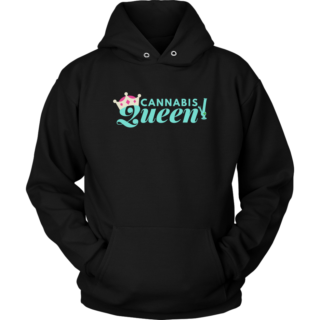Cannabis Queen Crewneck Sweatshirt, Racerback Tank & Hoodie