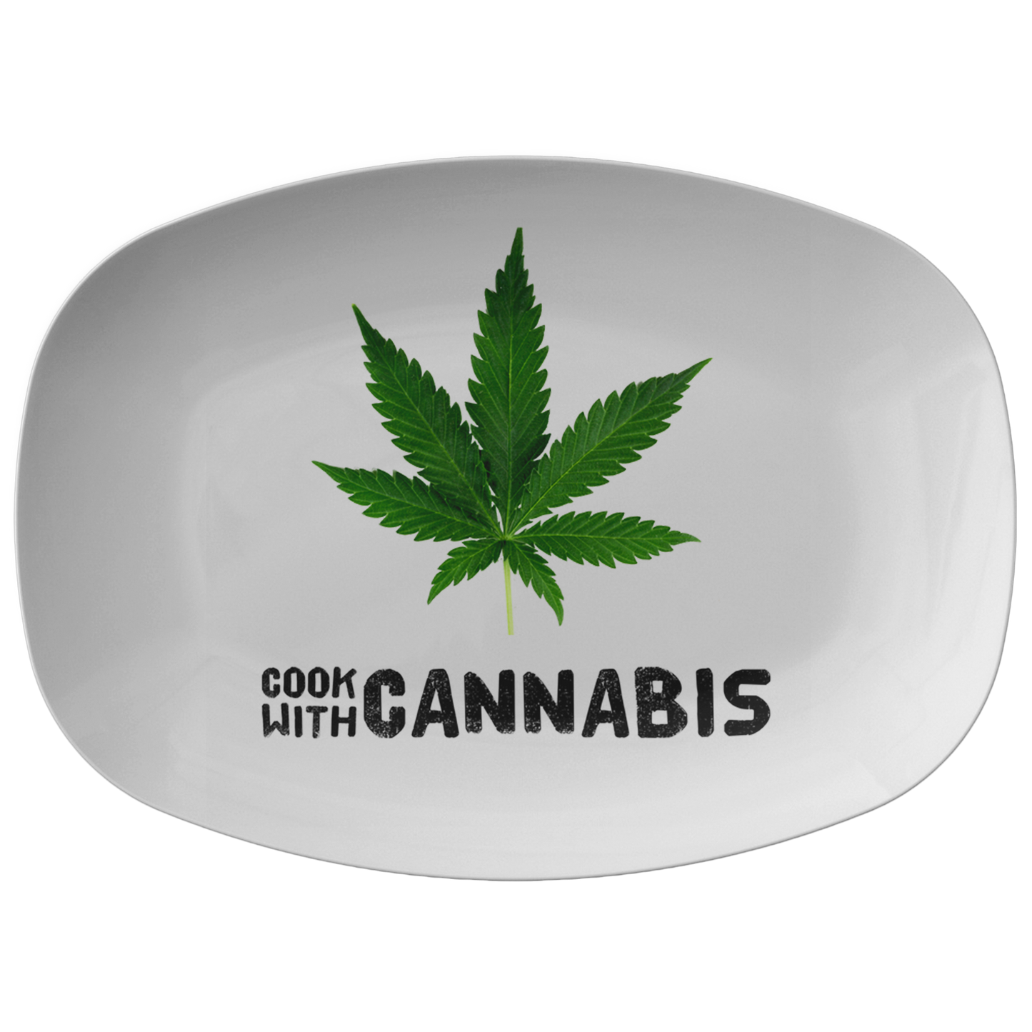 Cook With Cannabis Serving Platter - Gracious Concepts