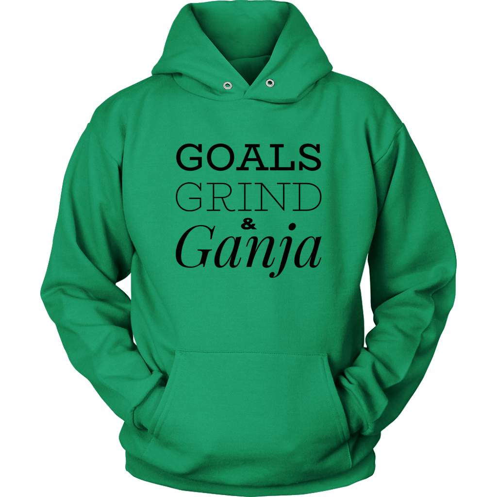 Goals Grind and Ganja Stoner Hoodie - Gracious Concepts