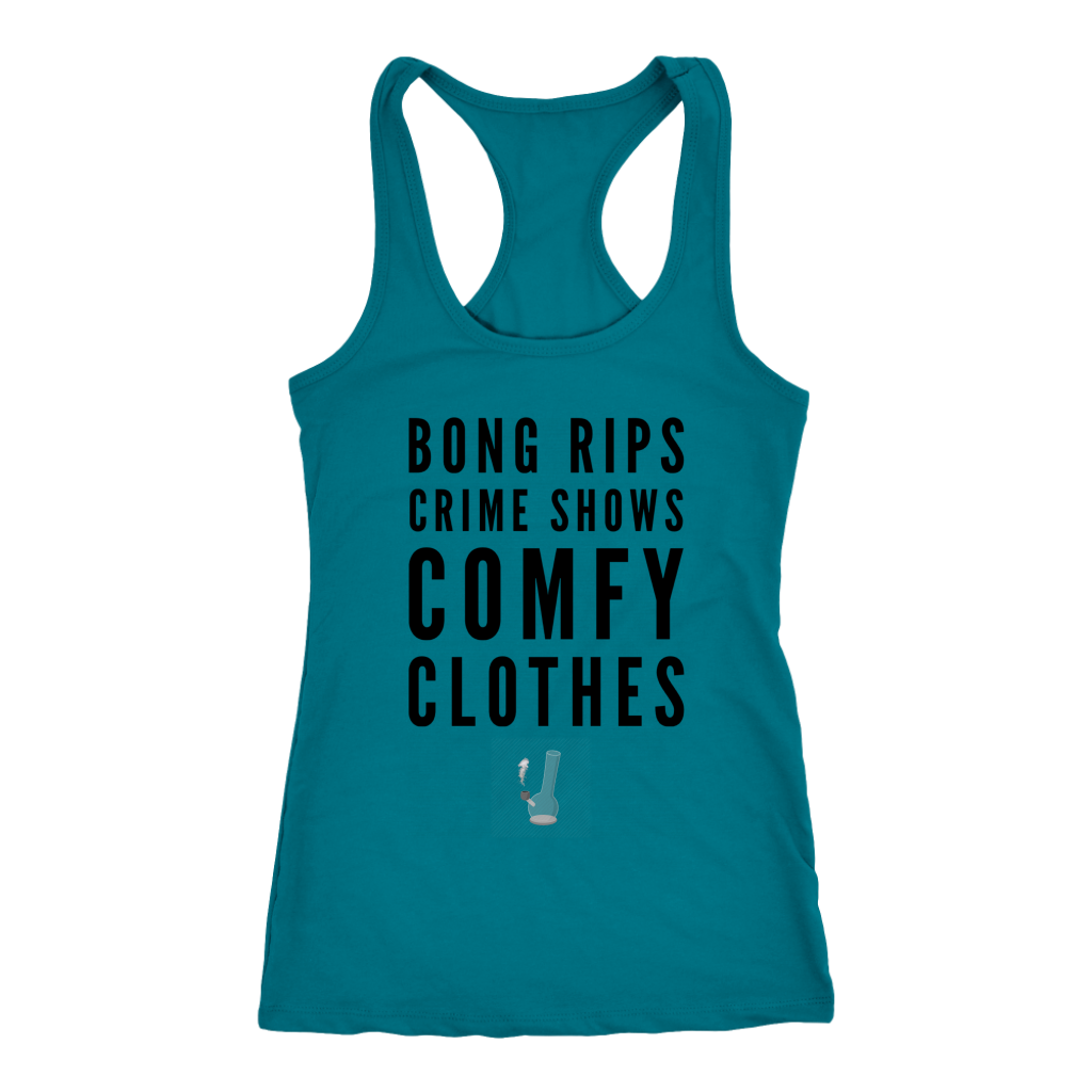 Funny Weed Shirt, Bong Rips Crime Shows and Comfy Clothes Stoner Girl Shirt