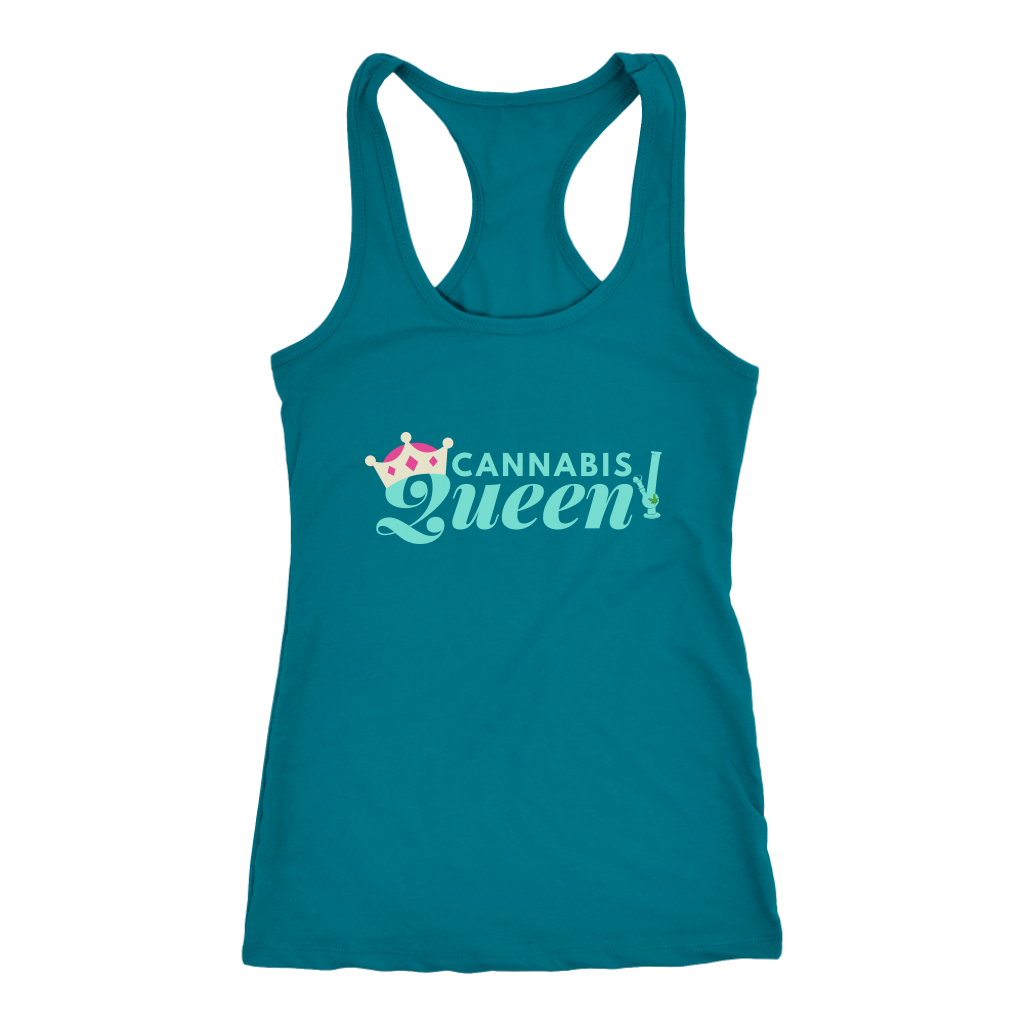 Cannabis Queen Crewneck Sweatshirt, Racerback Tank & Hoodie