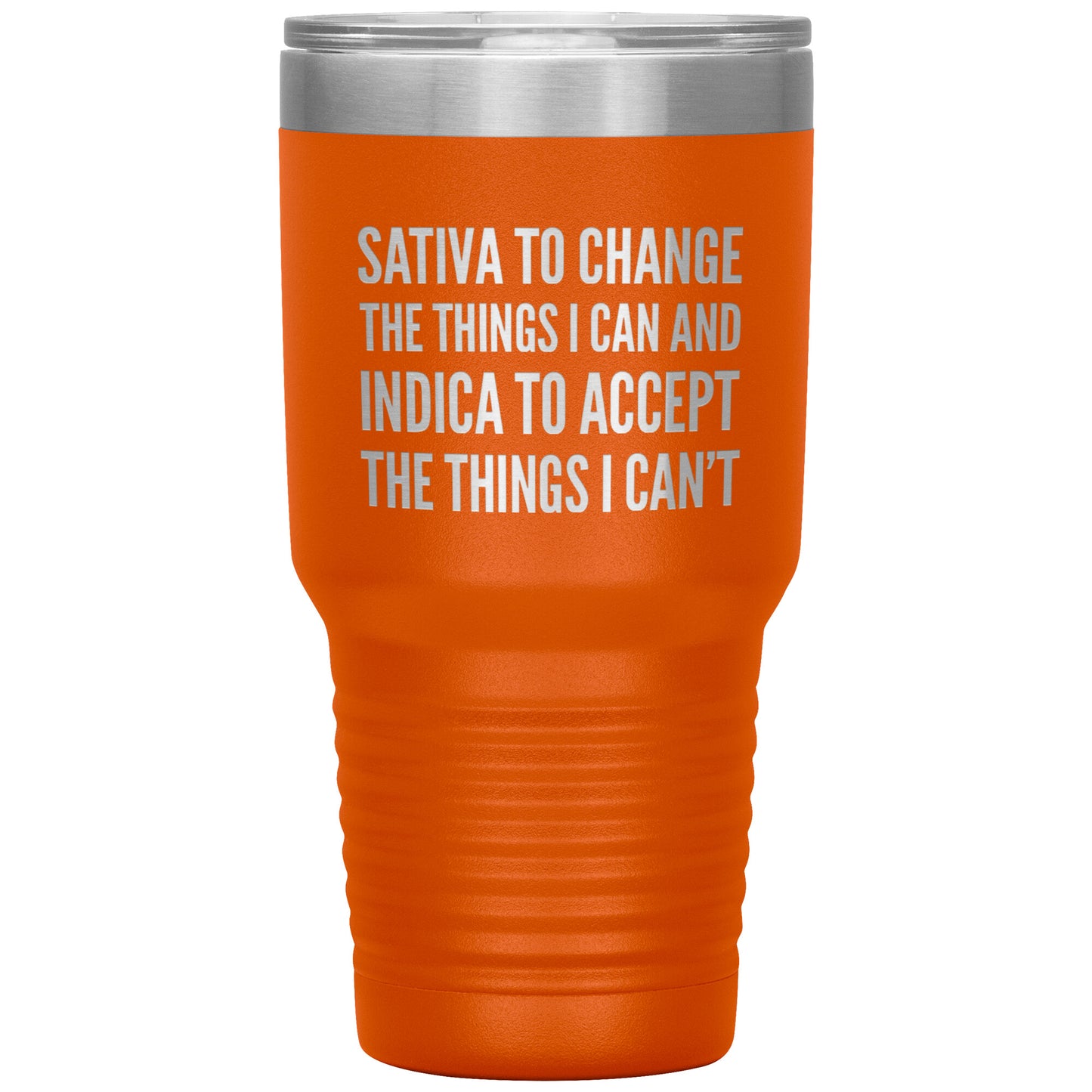 Pro Cannabis Travel Mug: Sativa to Change & Indica to Accept