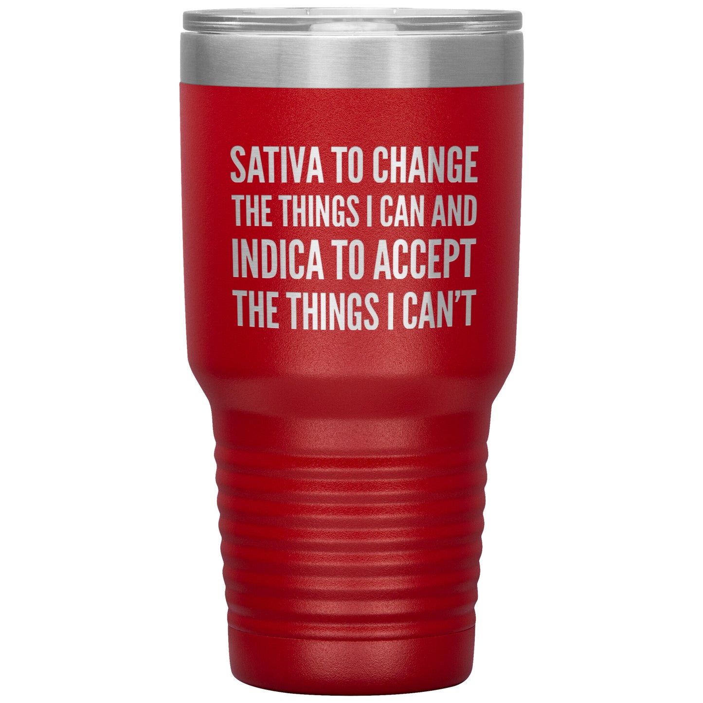 Pro Cannabis Travel Mug: Sativa to Change & Indica to Accept