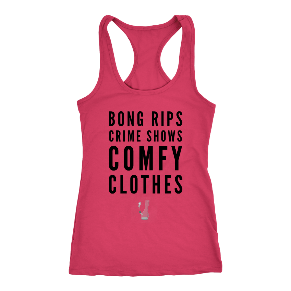 Funny Weed Shirt, Bong Rips Crime Shows and Comfy Clothes Stoner Girl Shirt