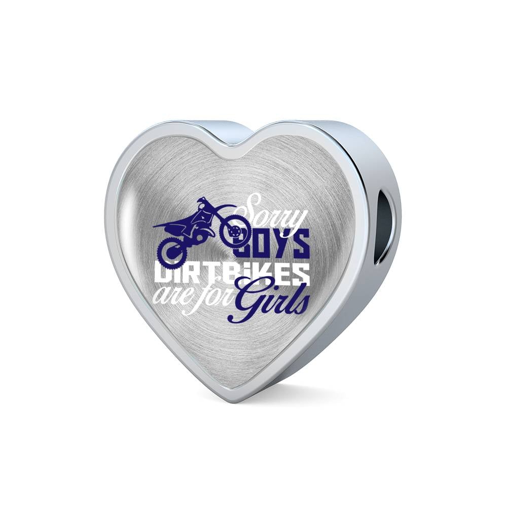 Sorry Dirtbikes are for Girls Leather Bracelet - Gracious Concepts