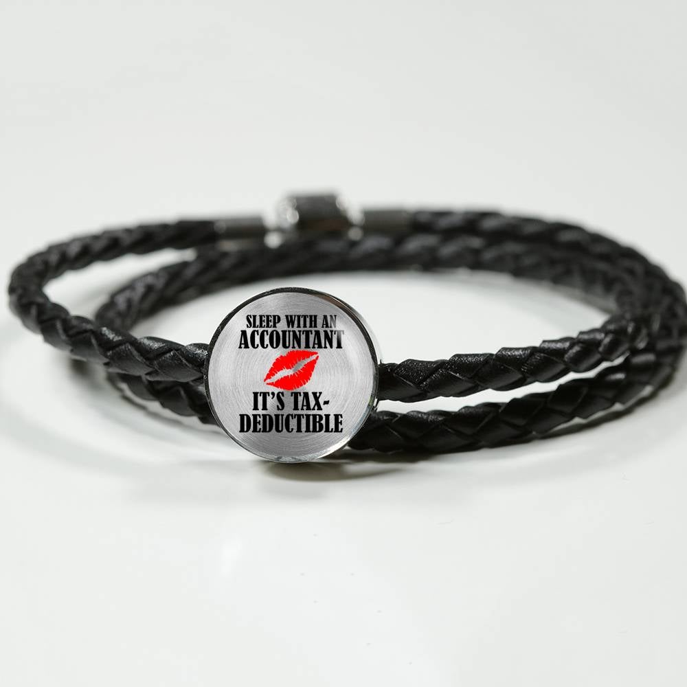 Sleep with an Accountant Double-wrapped Leather Bracelet - Gracious Concepts