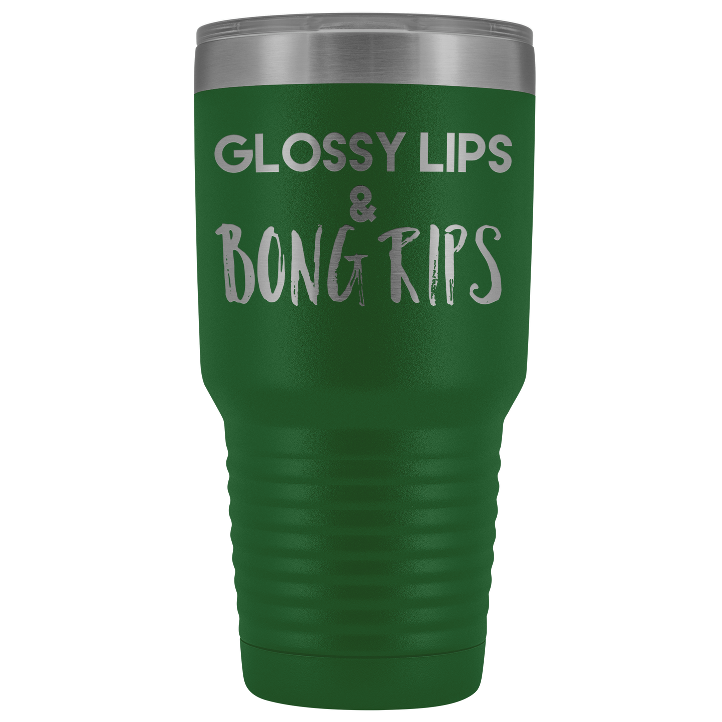 Glossy Lips & Bong Rips Travel Mug, Stoner Gifts, Cannabis Inspired Travel Mug - Gracious Concepts