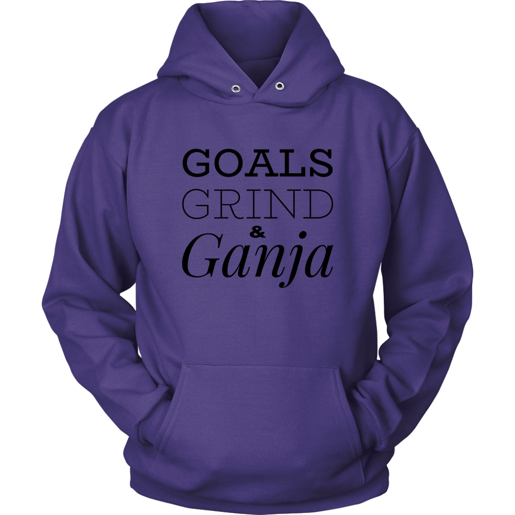 Goals Grind and Ganja Stoner Hoodie - Gracious Concepts