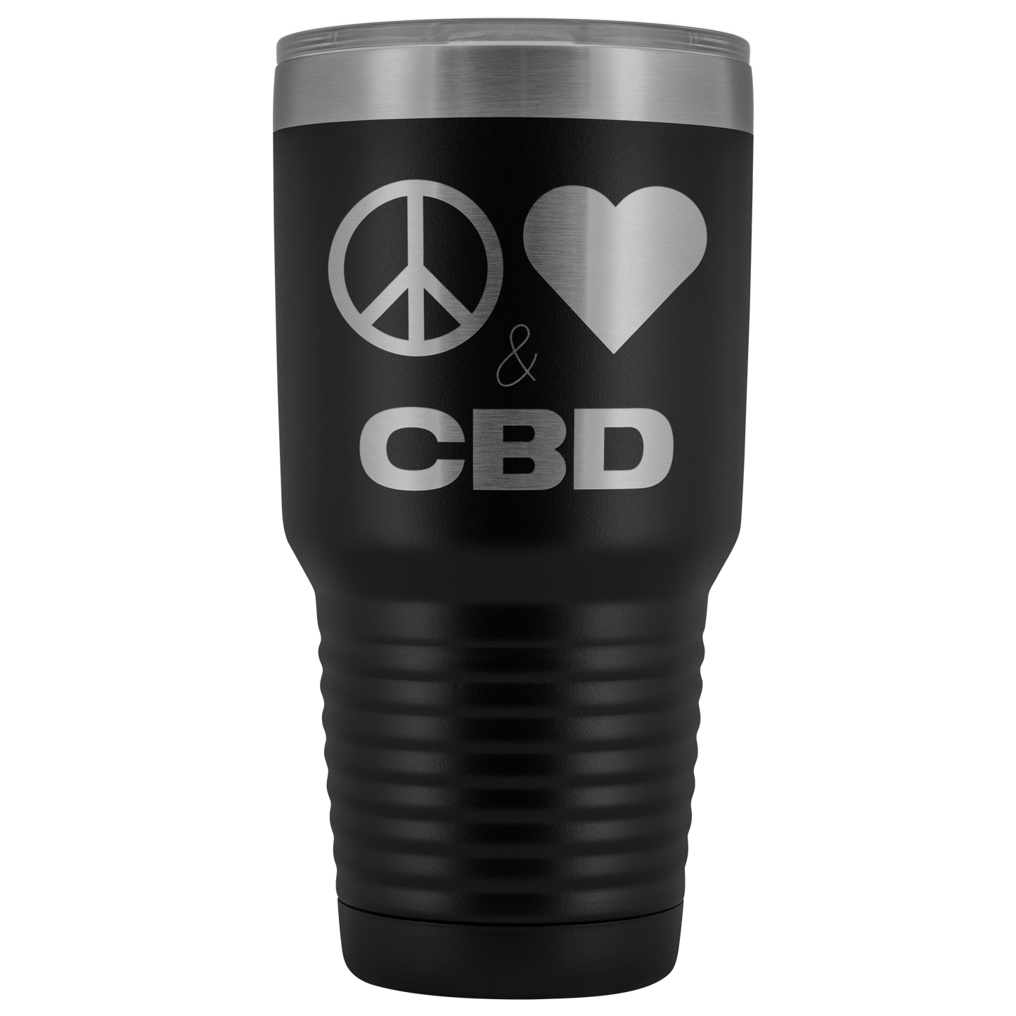 Peace, Love & CBD Travel Mug, CBD Mug - Gracious Concepts