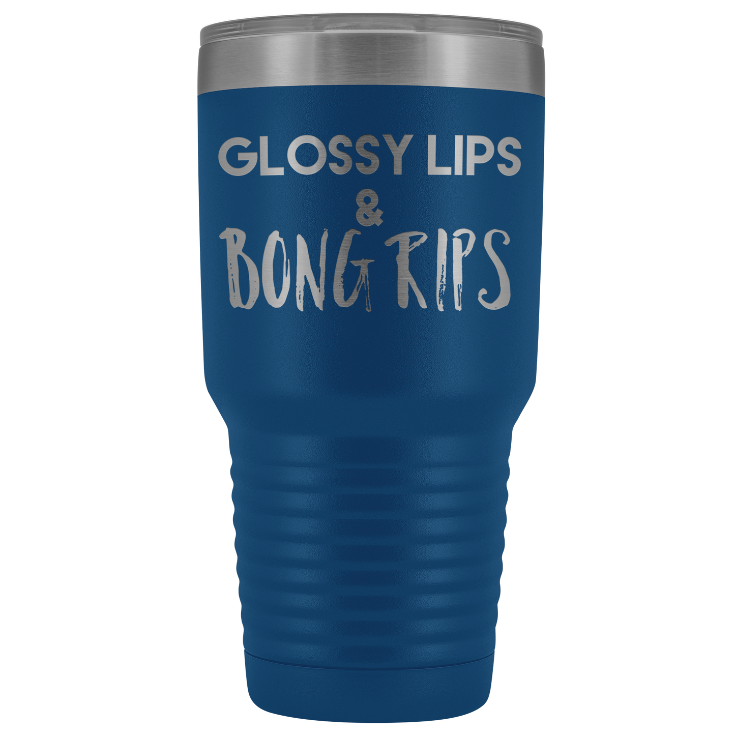 Glossy Lips & Bong Rips Travel Mug, Stoner Gifts, Cannabis Inspired Travel Mug - Gracious Concepts