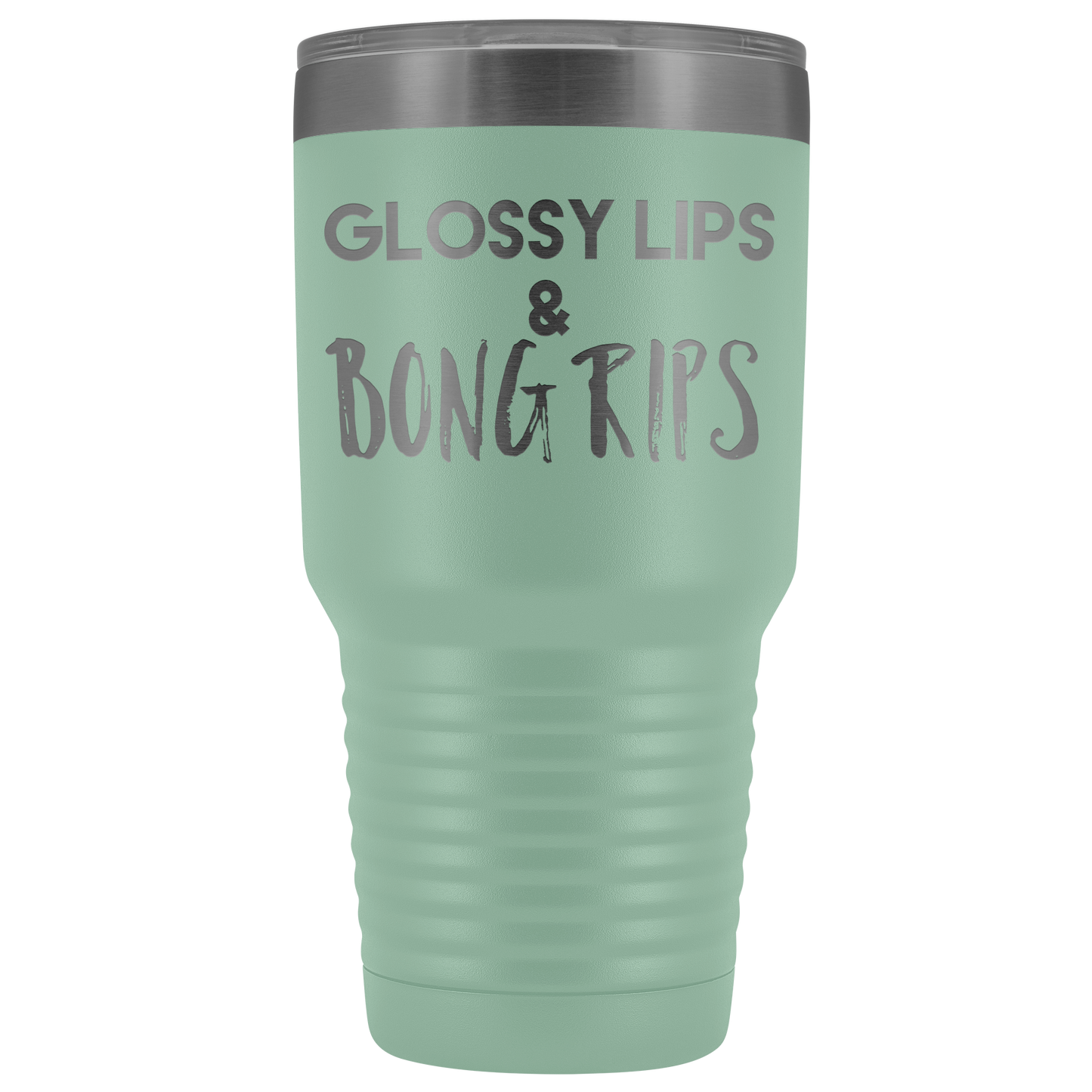 Glossy Lips & Bong Rips Travel Mug, Stoner Gifts, Cannabis Inspired Travel Mug - Gracious Concepts