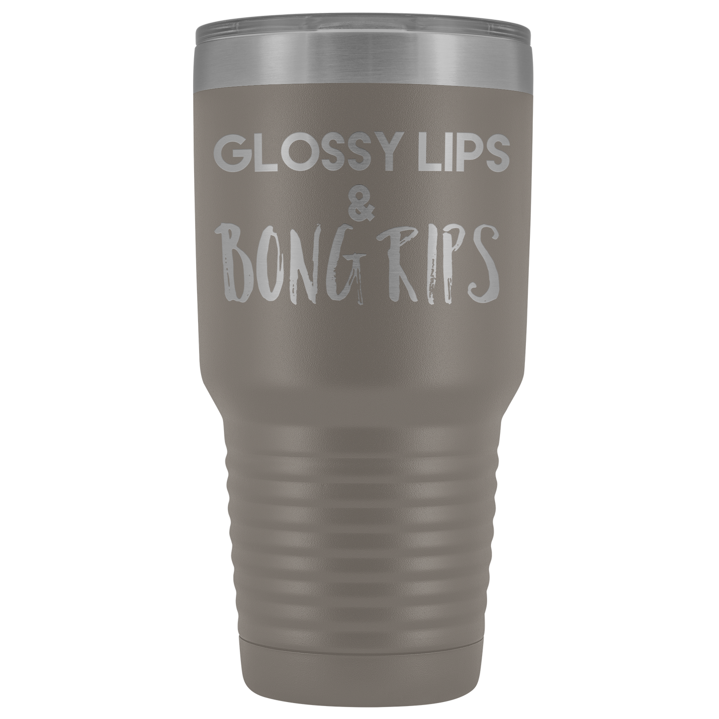 Glossy Lips & Bong Rips Travel Mug, Stoner Gifts, Cannabis Inspired Travel Mug - Gracious Concepts