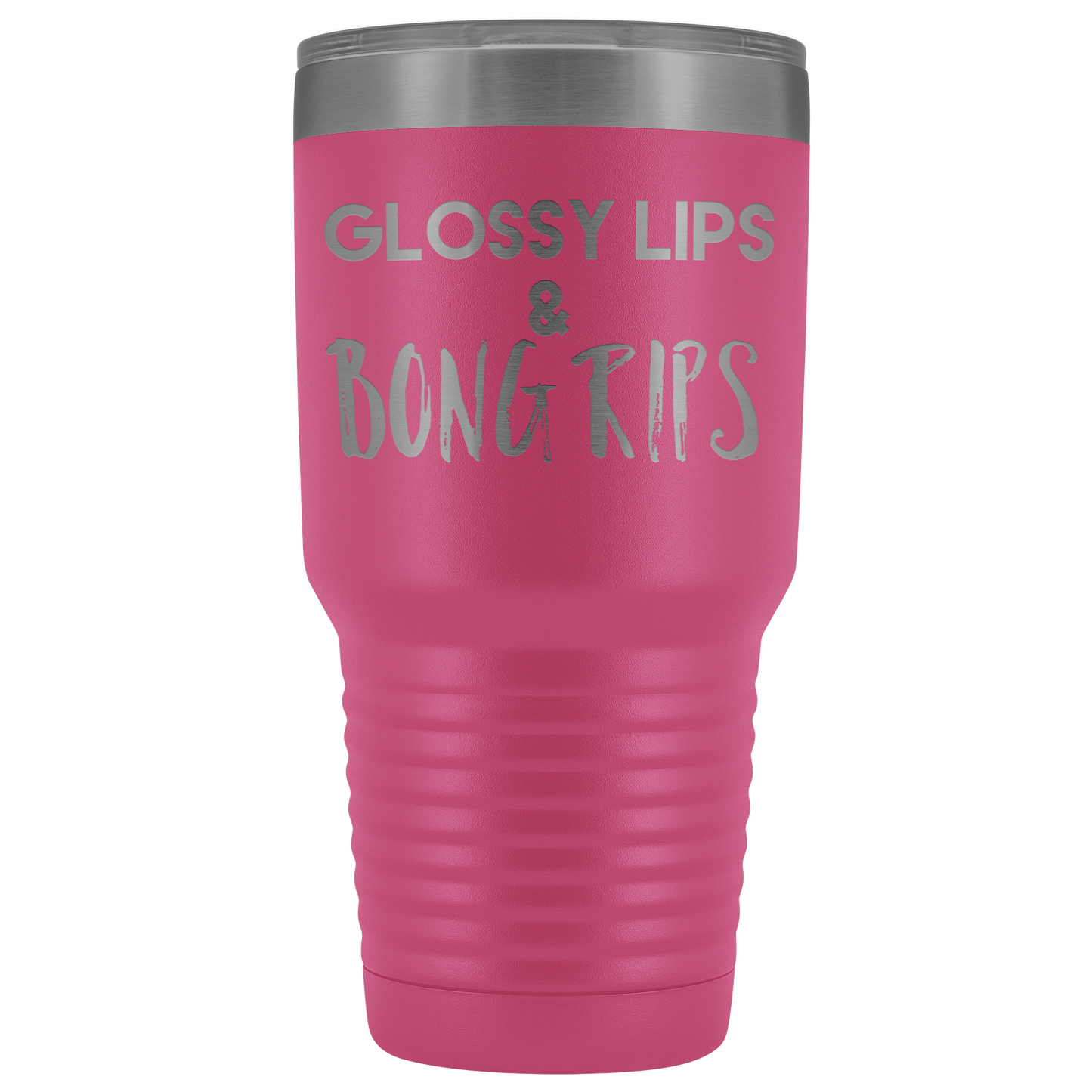 Glossy Lips & Bong Rips Travel Mug, Stoner Gifts, Cannabis Inspired Travel Mug - Gracious Concepts