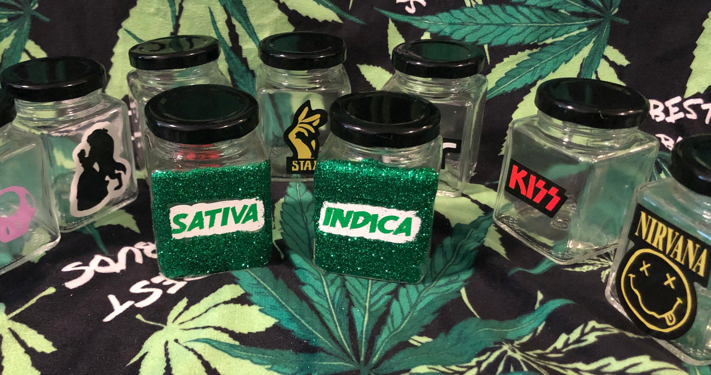 Stash Jar Set: Sativa & Indica - Gracious Concepts