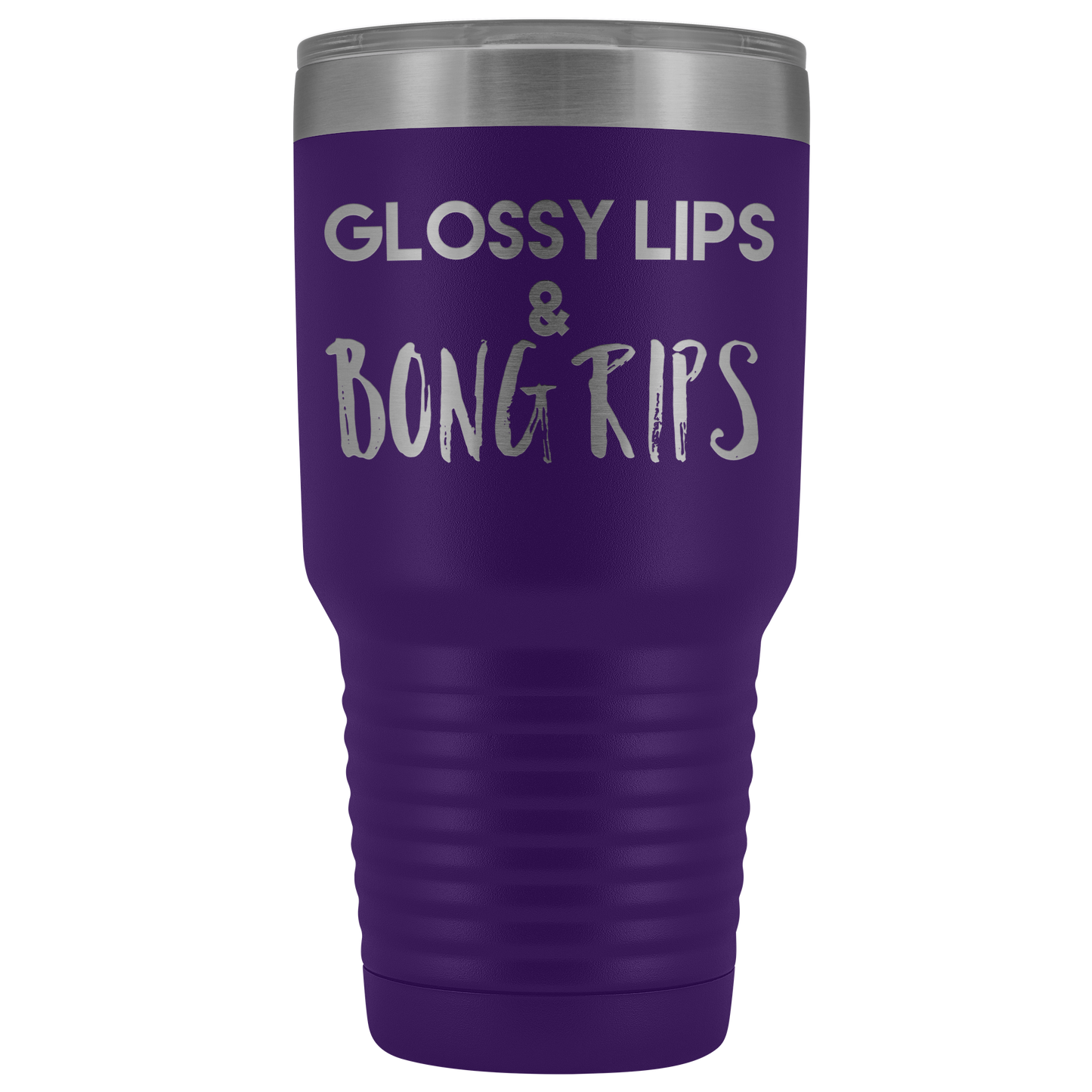 Glossy Lips & Bong Rips Travel Mug, Stoner Gifts, Cannabis Inspired Travel Mug - Gracious Concepts
