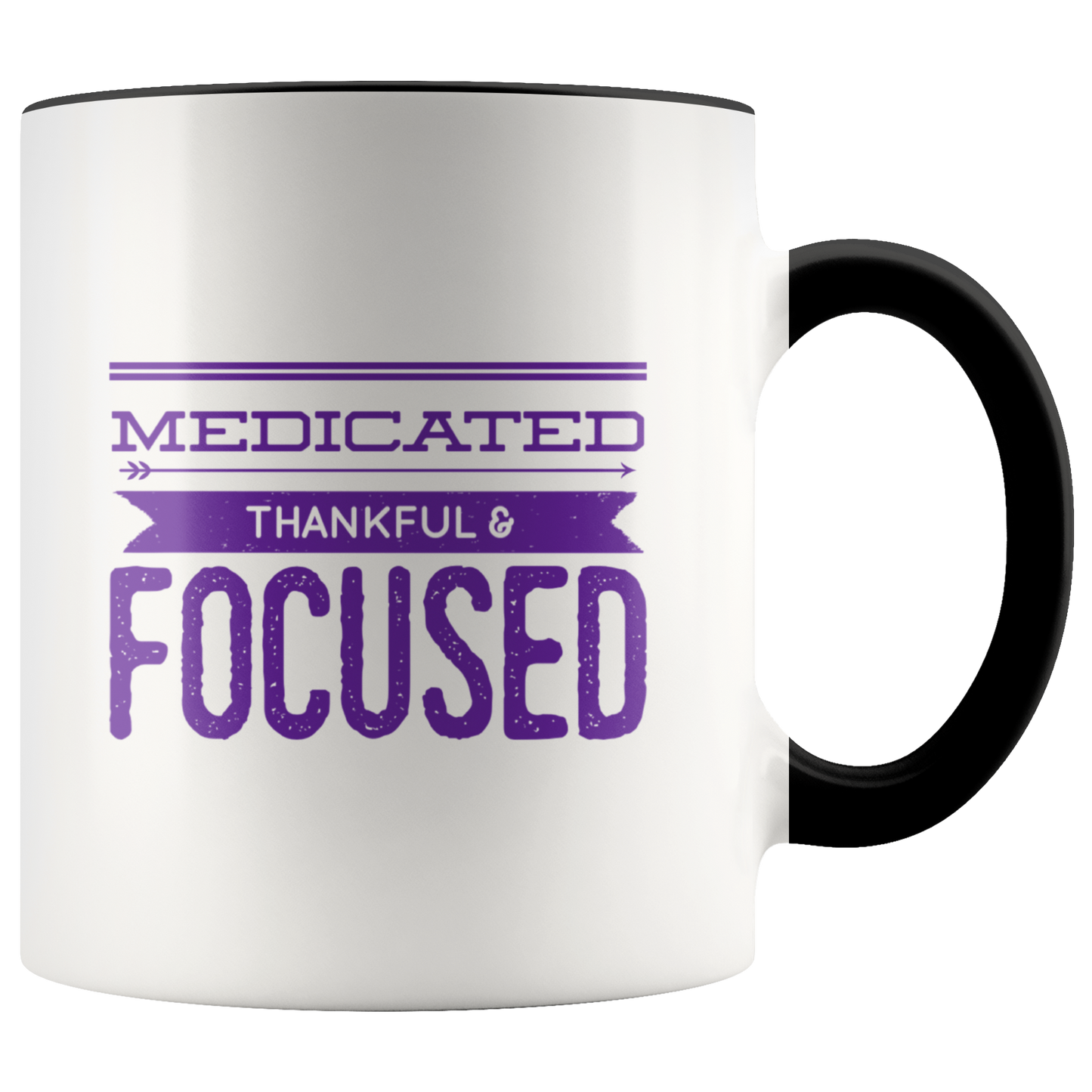 Cannaboss Babe Mug, Medicated, Thankful & Focus Motivational Coffee Mug