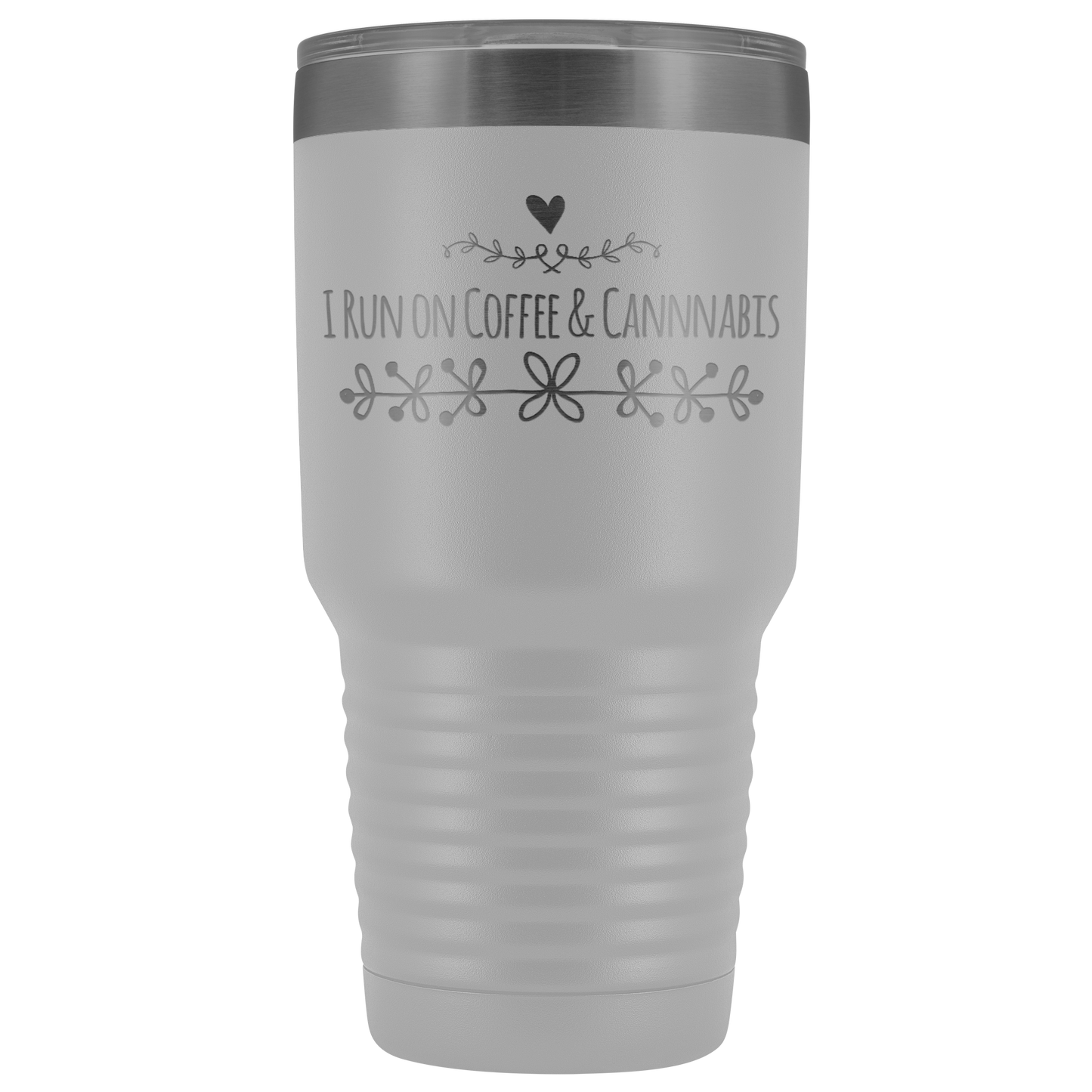 I Run On Coffee & Cannabis Travel Mug, Stoner Coffee Mug, Cannabis Mug - Gracious Concepts