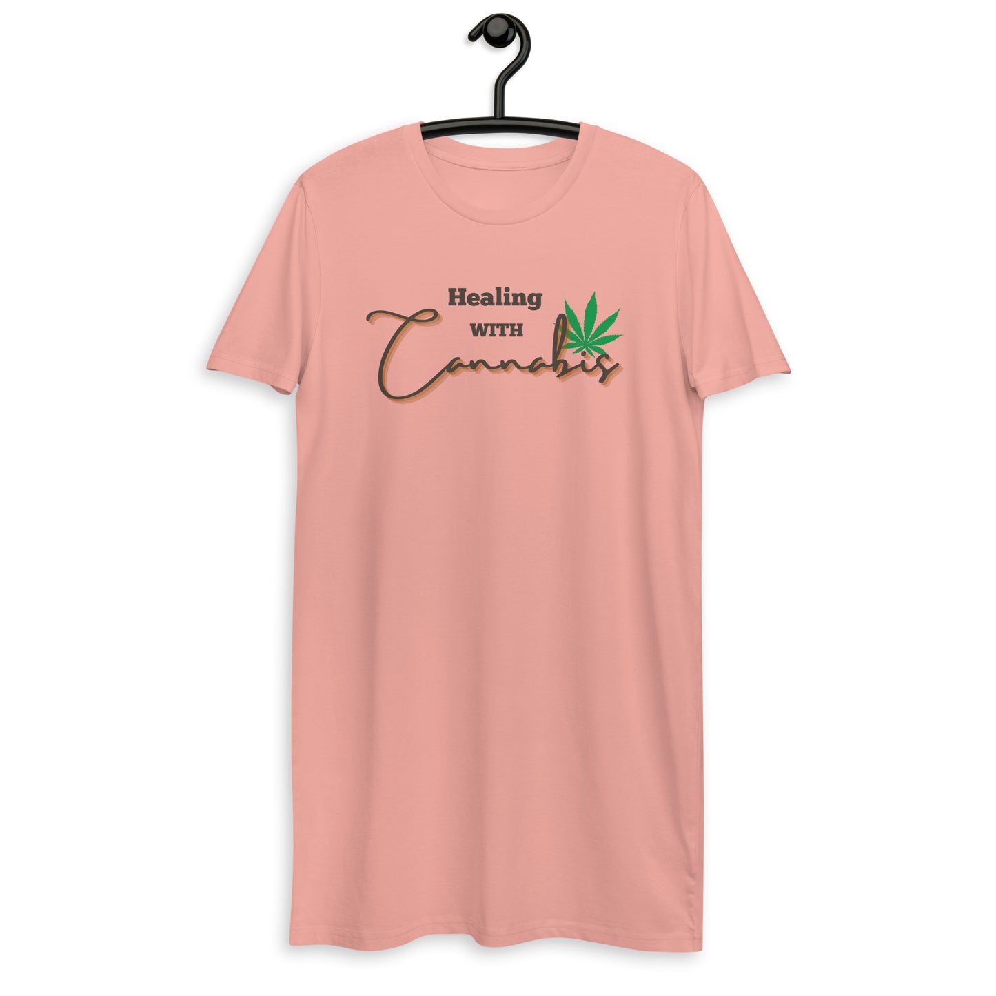 Healing with Cannabis Organic Cotton T-shirt Dress