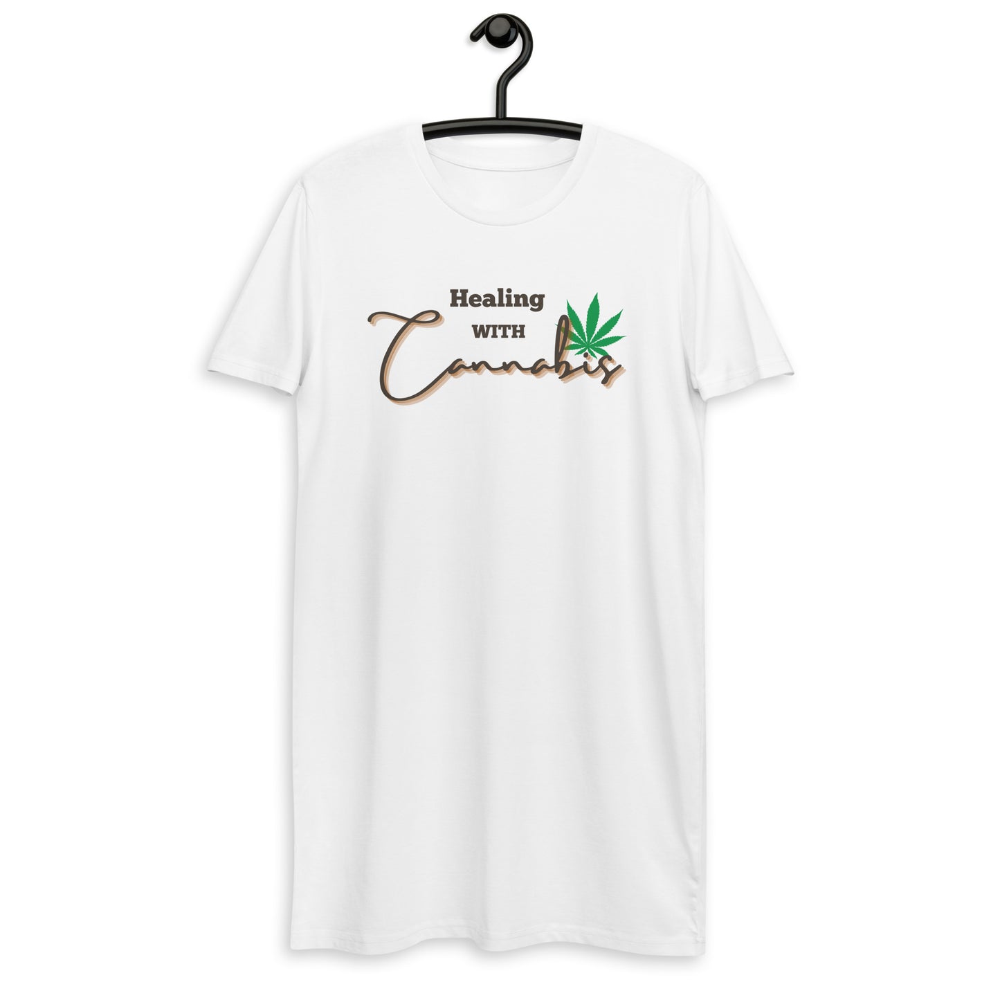 Healing with Cannabis Organic Cotton T-shirt Dress