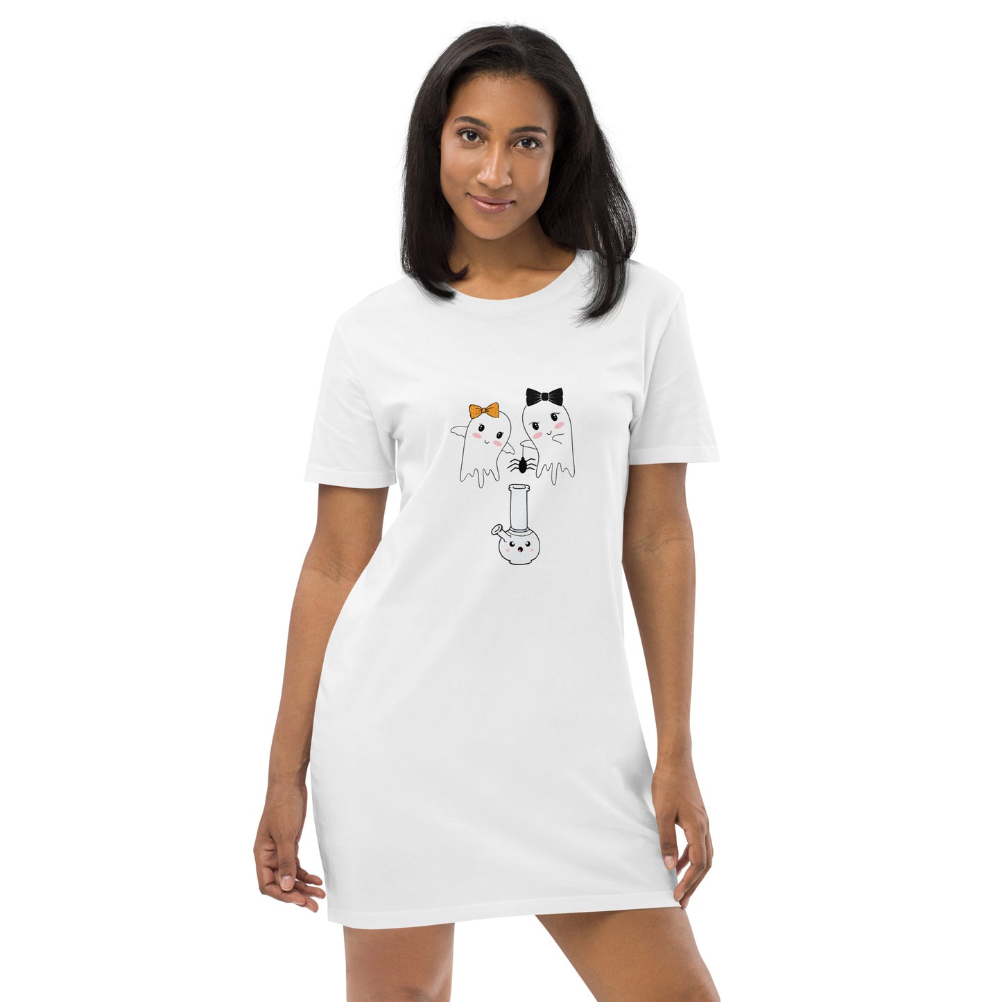 Ghosts, Spider & Bong Organic Cotton T-shirt Dress
