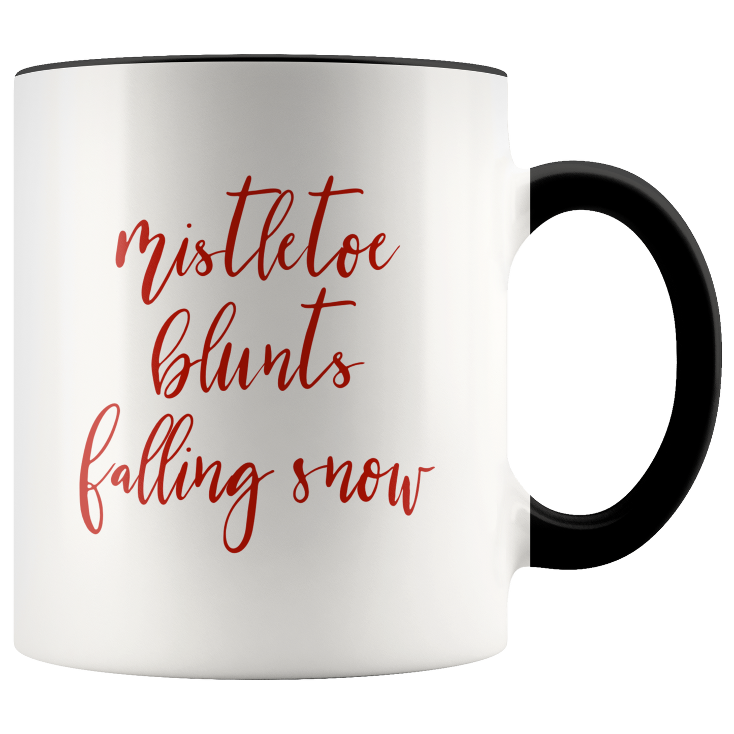Stoner Gifts: Mistletoe, Blunts, Falling Snow Mug - Gracious Concepts