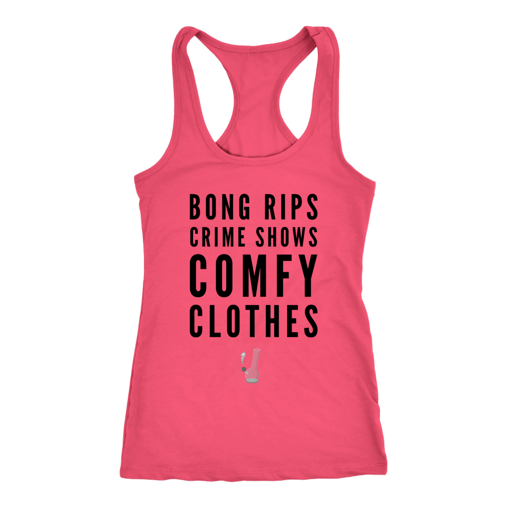 Funny Weed Shirt, Bong Rips Crime Shows and Comfy Clothes Stoner Girl Shirt