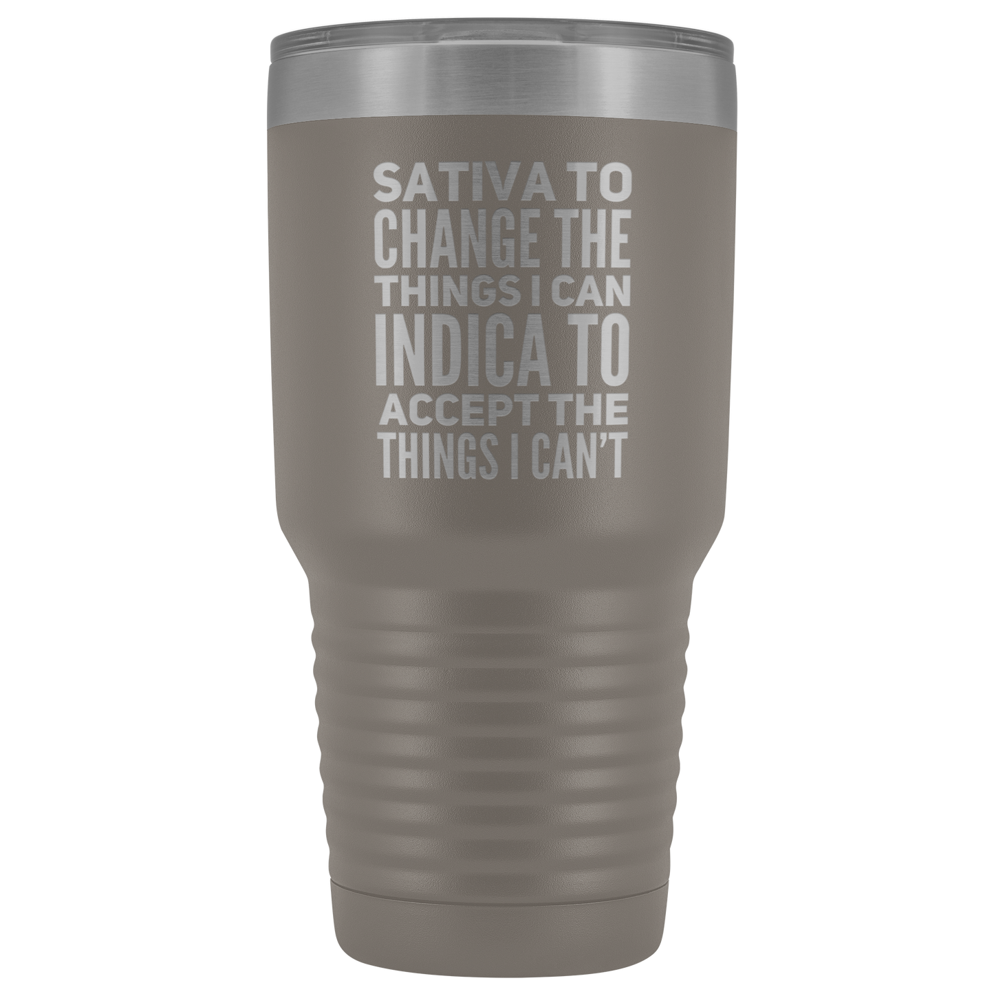 Sativa to Change the Things I Can, Indica to Accept the Things I Can't Travel Mug - Gracious Concepts