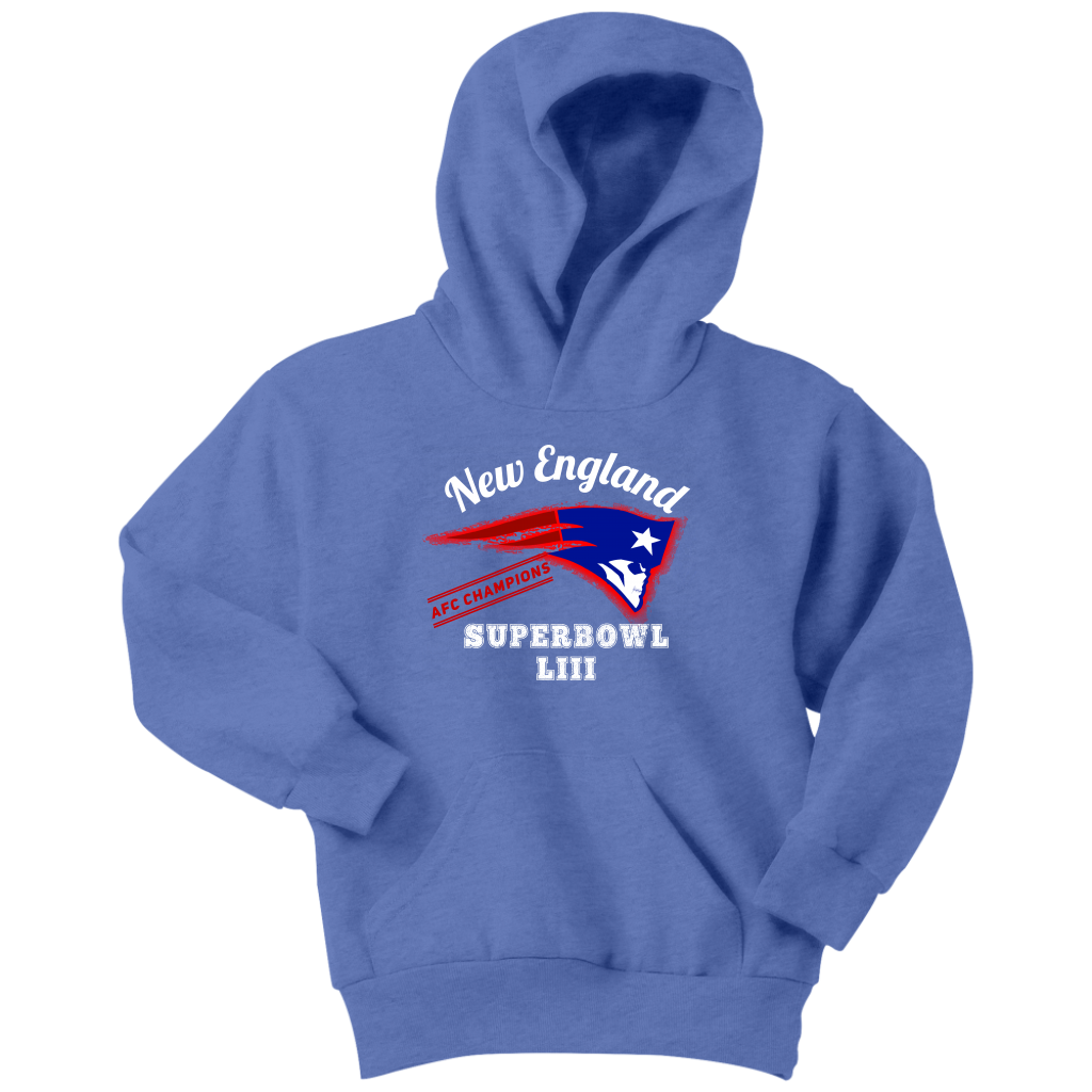 New England Skull Superbowl Youth Hoodie - Gracious Concepts