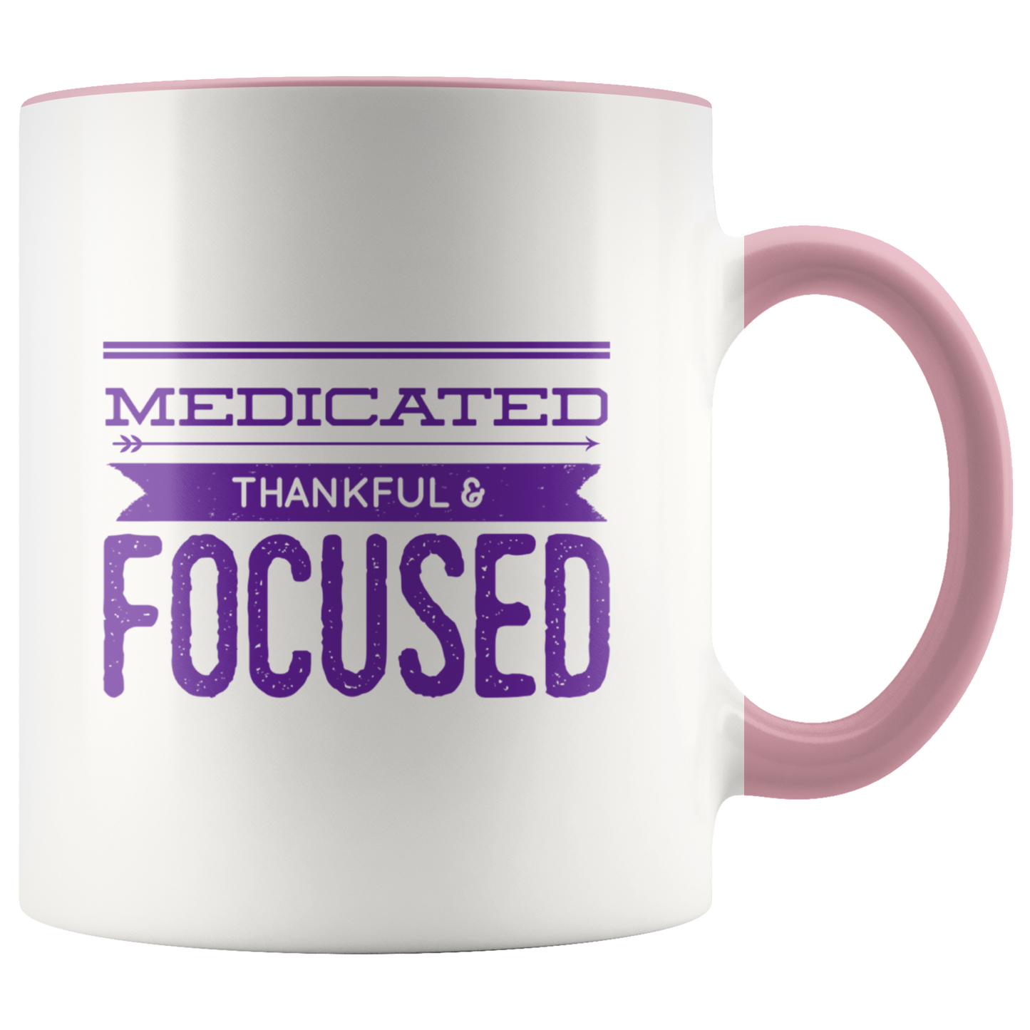 Cannaboss Babe Mug, Medicated, Thankful & Focus Motivational Coffee Mug