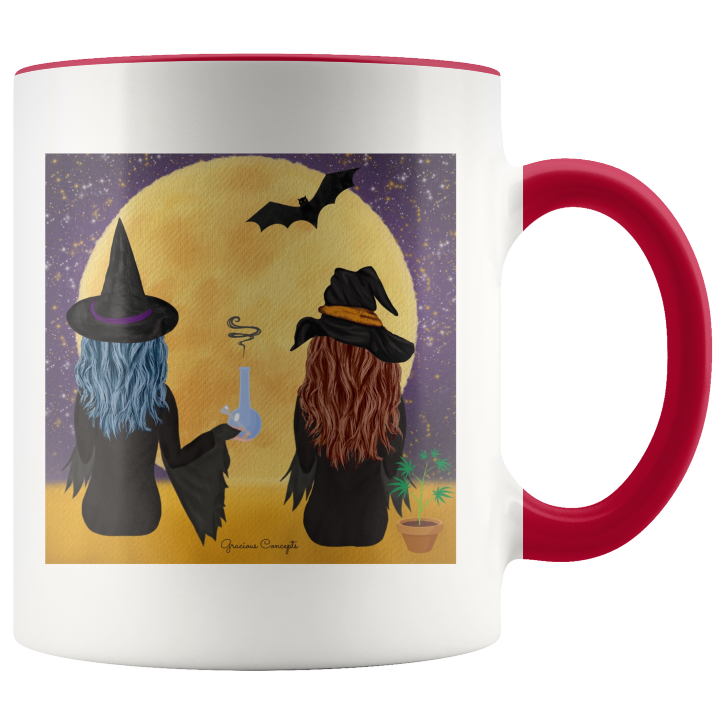 Stoner Halloween Mug: Bong Hits By Moonlight