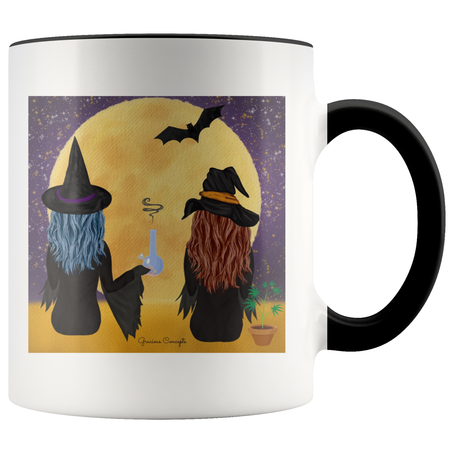 Stoner Halloween Mug: Bong Hits By Moonlight