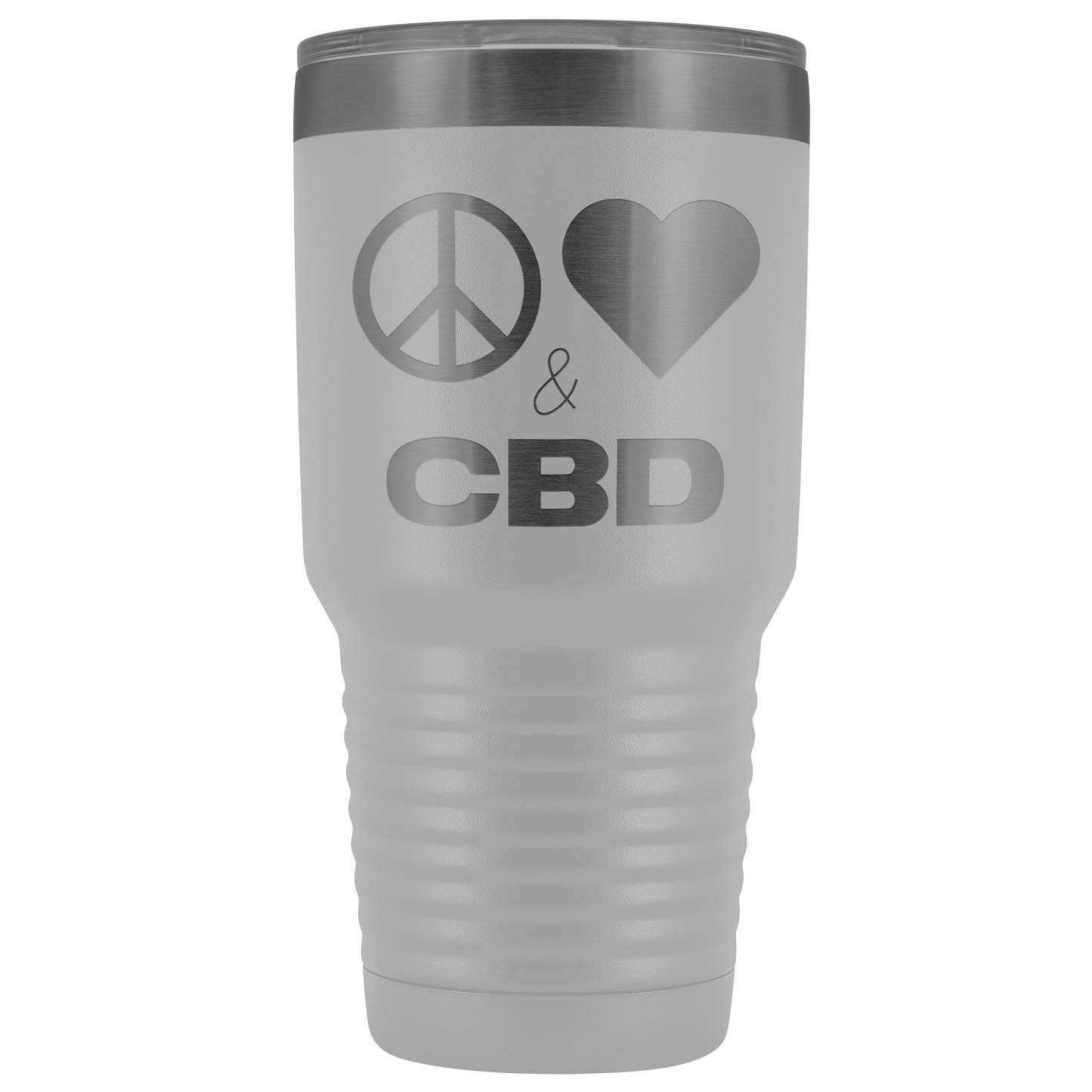 Peace, Love & CBD Travel Mug, CBD Mug - Gracious Concepts
