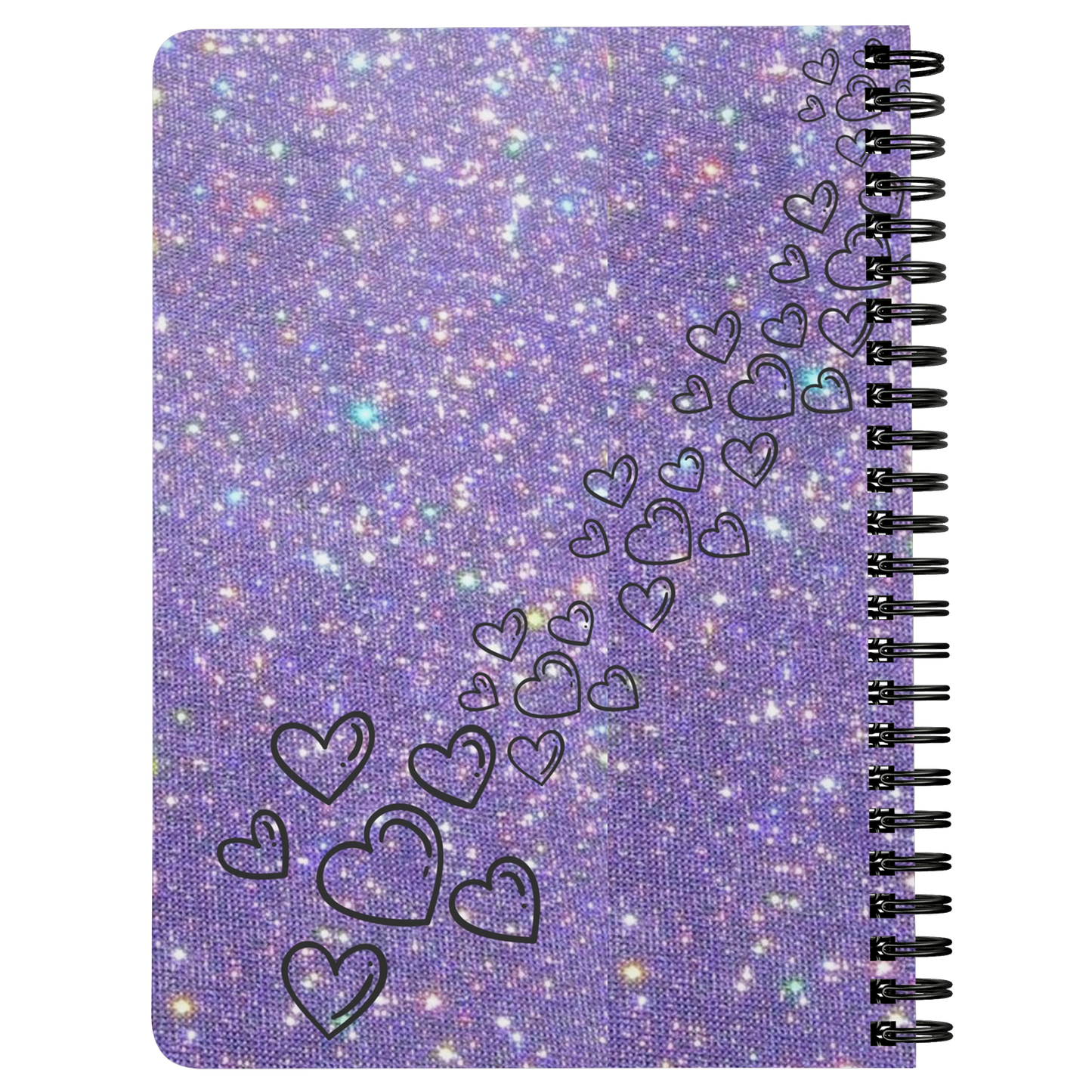 Stoner Girl Vibes Purple Glitter Print Sprialbound Notebook - Gracious Concepts
