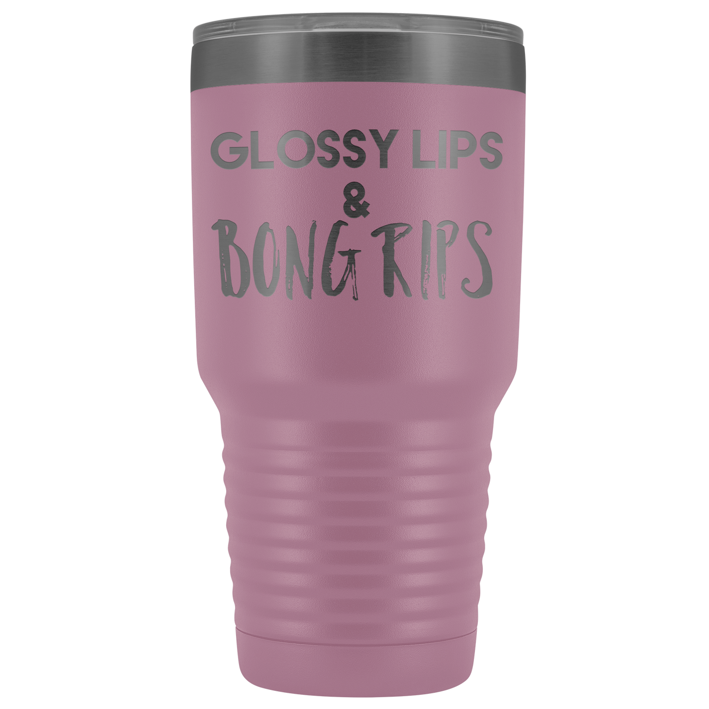 Glossy Lips & Bong Rips Travel Mug, Stoner Gifts, Cannabis Inspired Travel Mug - Gracious Concepts
