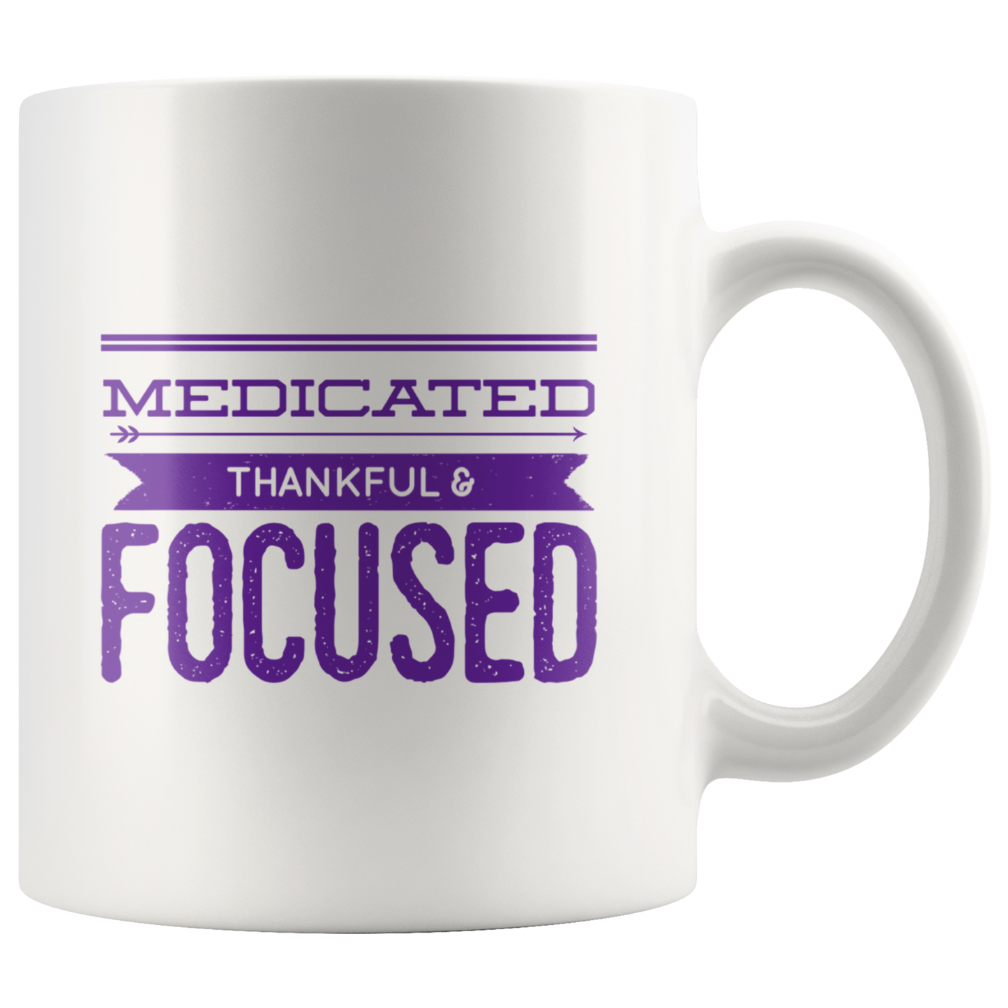 Cannaboss Babe Mug, Medicated, Thankful & Focus Motivational Coffee Mug