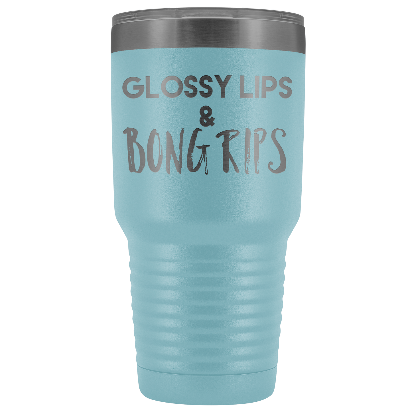 Glossy Lips & Bong Rips Travel Mug, Stoner Gifts, Cannabis Inspired Travel Mug - Gracious Concepts