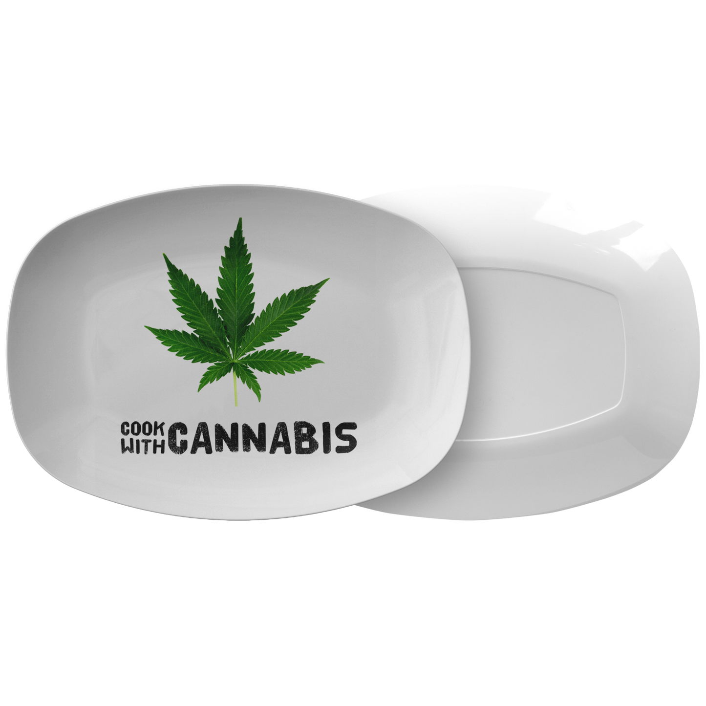 Cook With Cannabis Serving Platter - Gracious Concepts