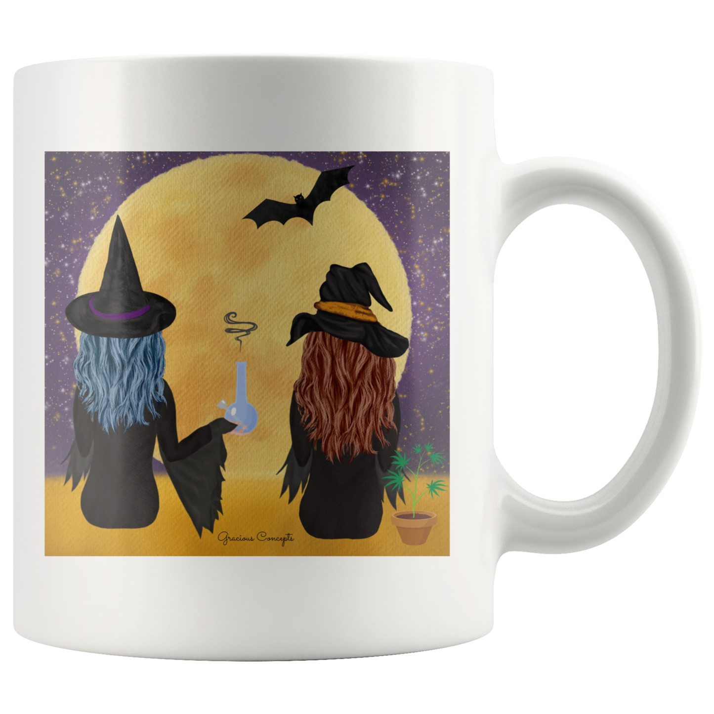 Stoner Halloween Mug: Bong Hits By Moonlight