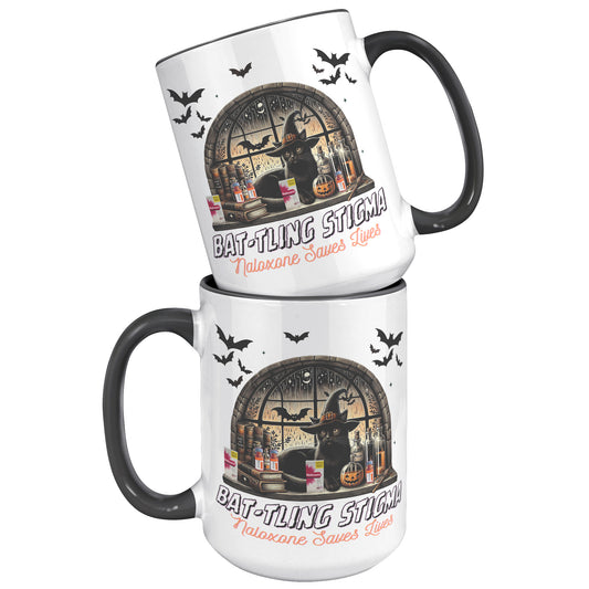 Bat-tling Stigma: Naloxone Saves Lives Mug