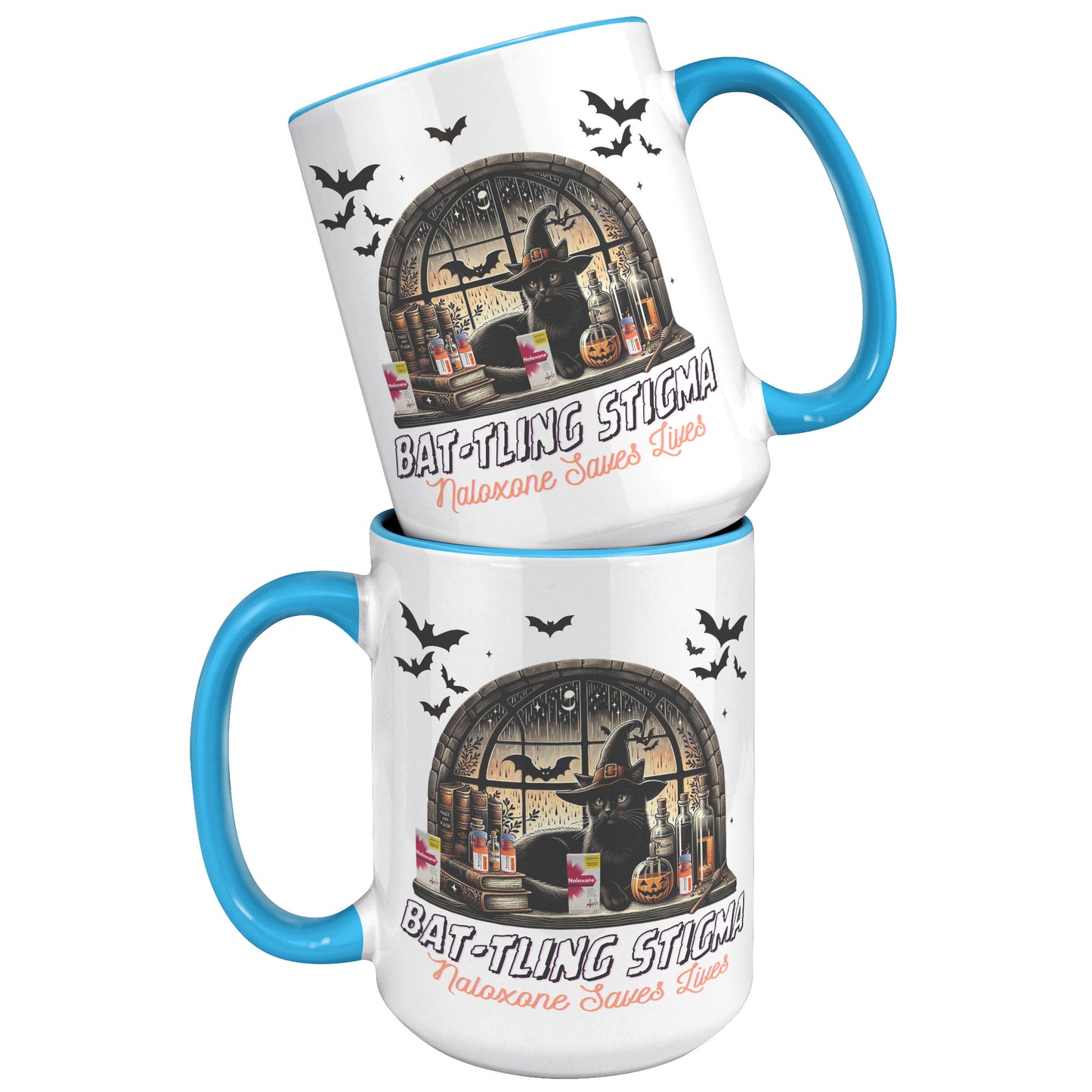 Bat-tling Stigma: Naloxone Saves Lives Mug