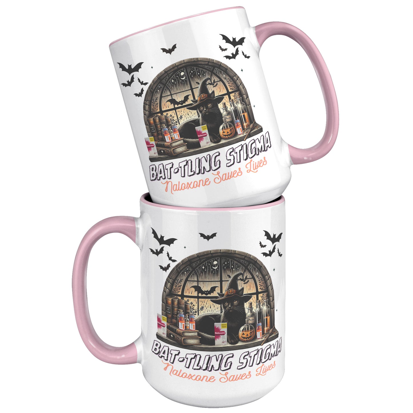 Bat-tling Stigma: Naloxone Saves Lives Mug